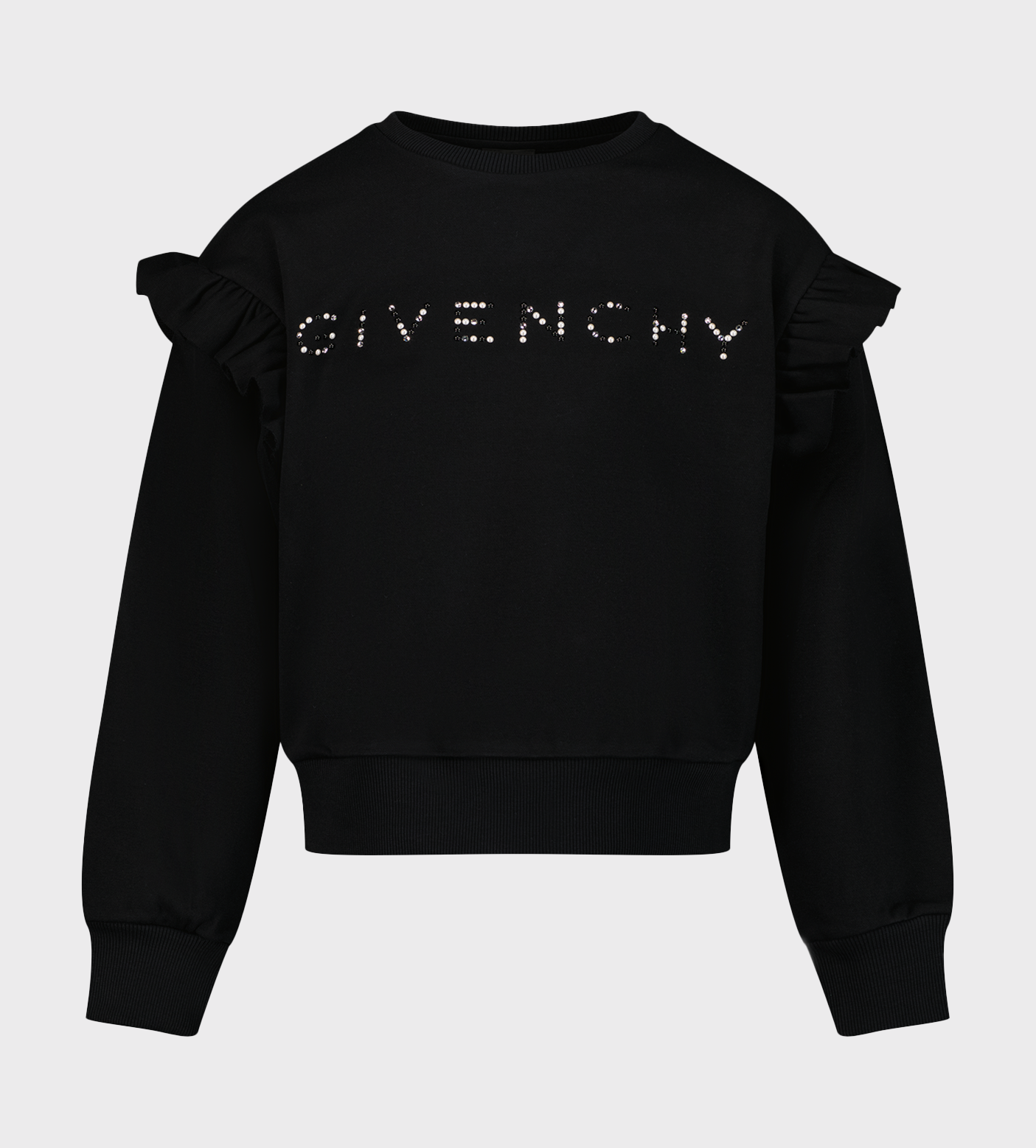 Stud-Logo Crewneck Sweatshirt Black