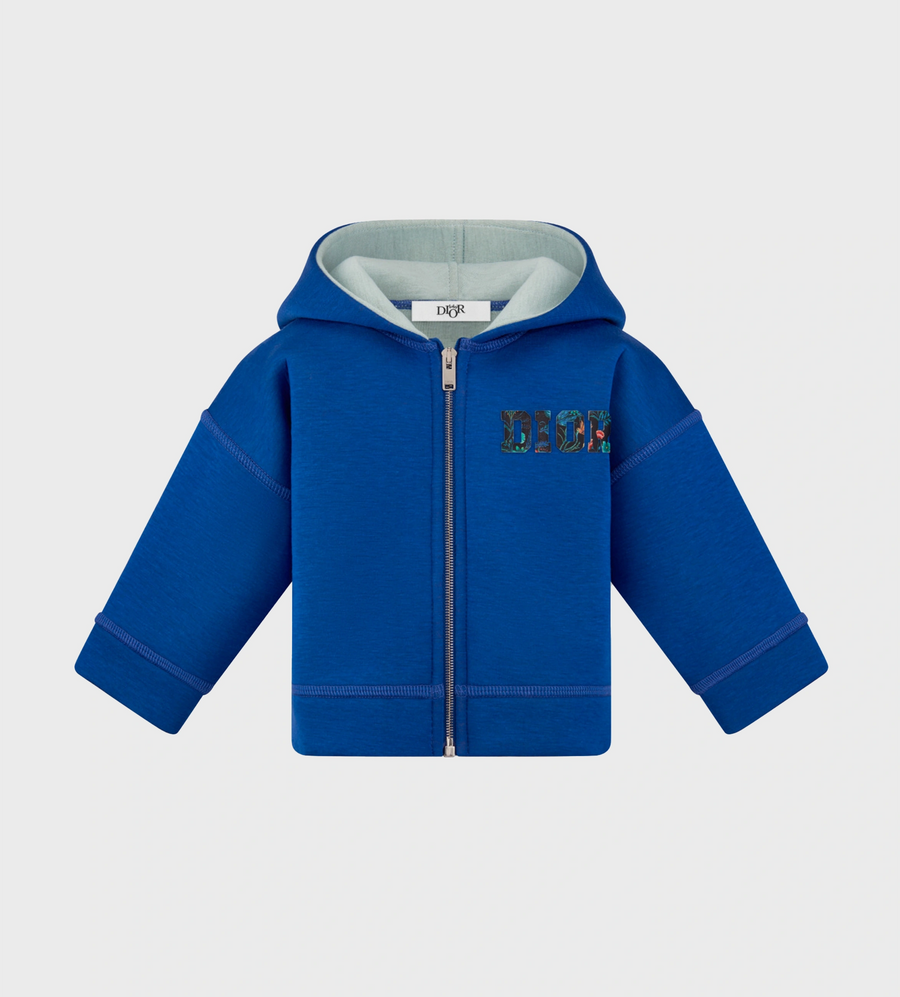 Hooded Zip-up Sweater Sea Blue