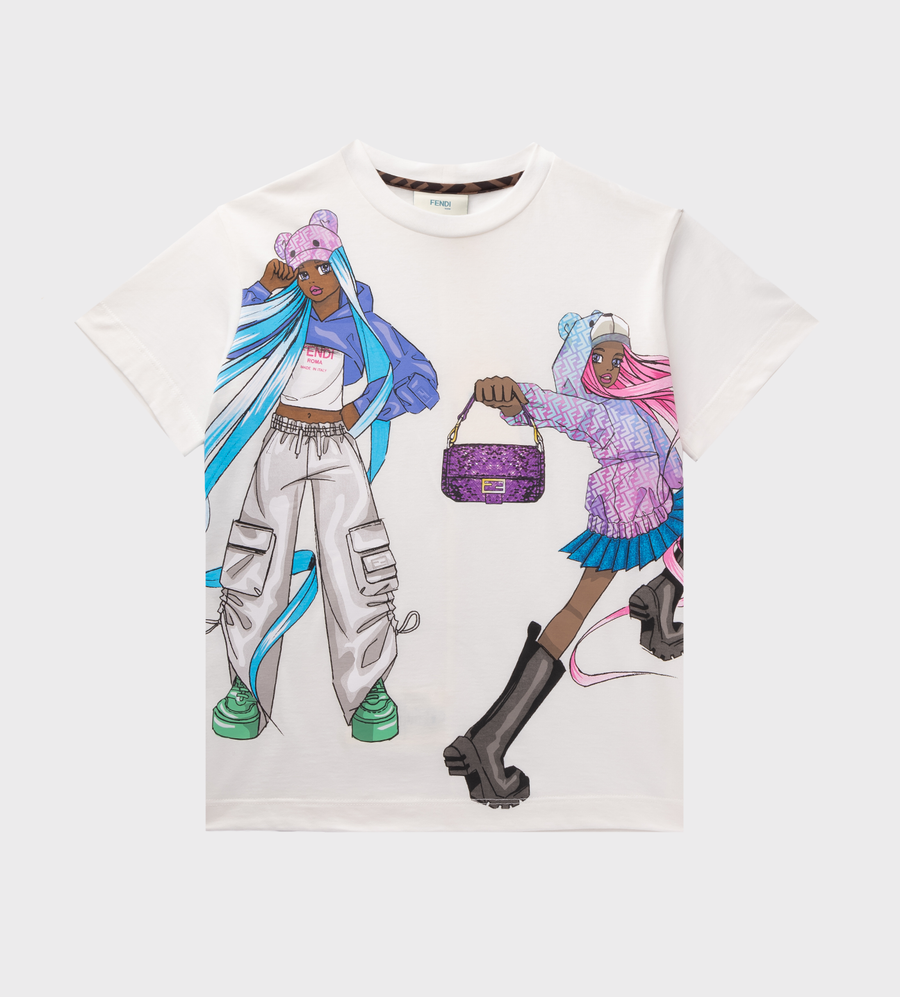 Print Jersey T-shirt White