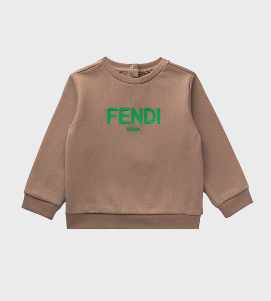 Fendi Neon Yellow Fendi Roma Sweatshirt in Black