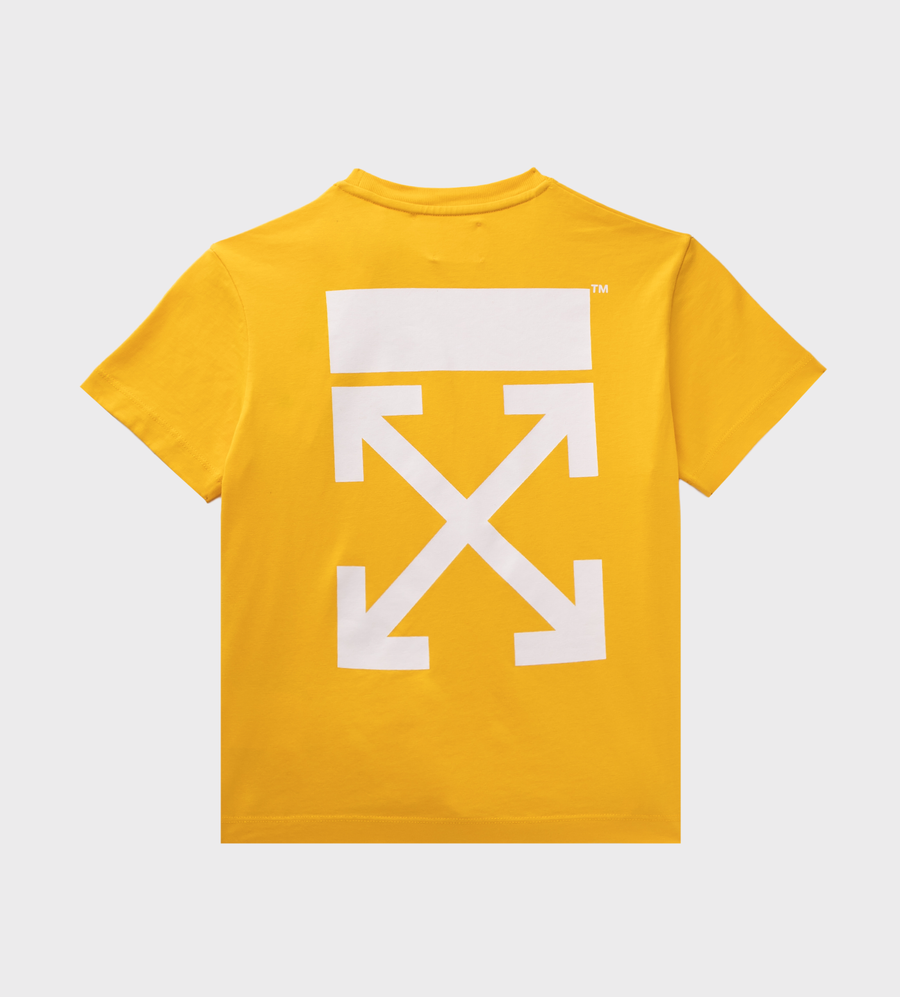 Arrows-Print Cotton T-shirt Yellow