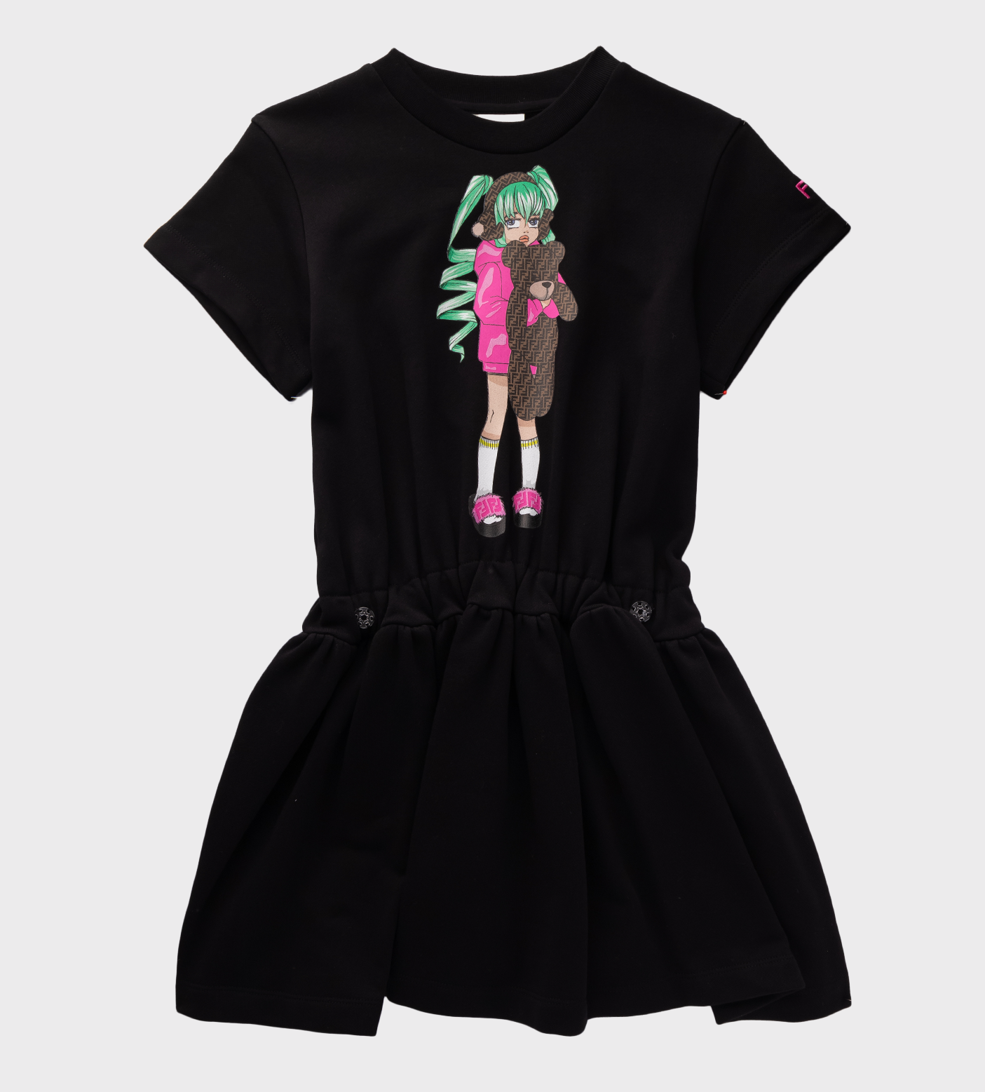 Graphic Print Dress Black