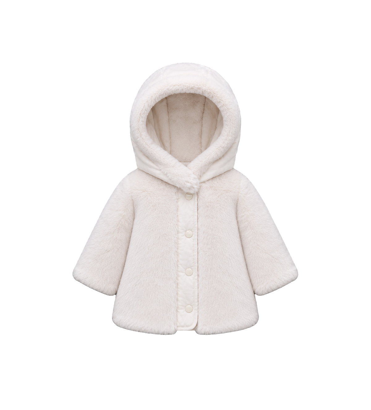Baby Viona gewatteerde jas met capuchon wit