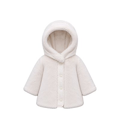 Baby Viona gewatteerde jas met capuchon wit