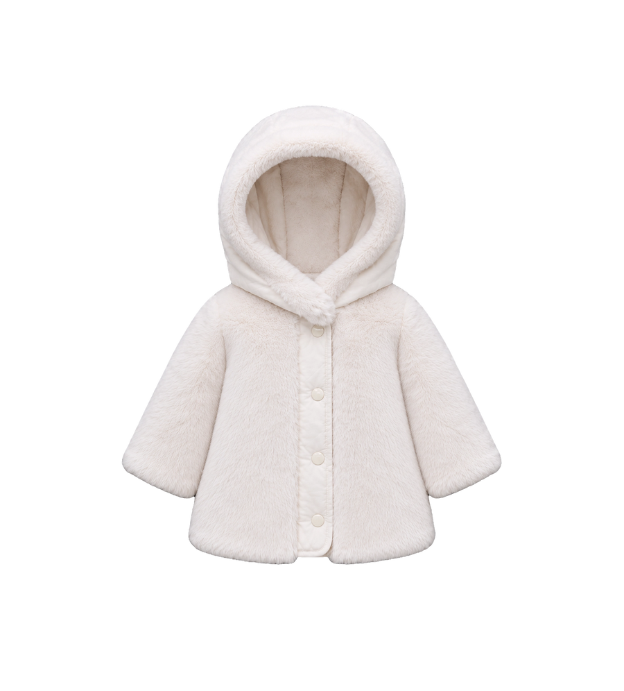 Baby Viona gewatteerde jas met capuchon wit