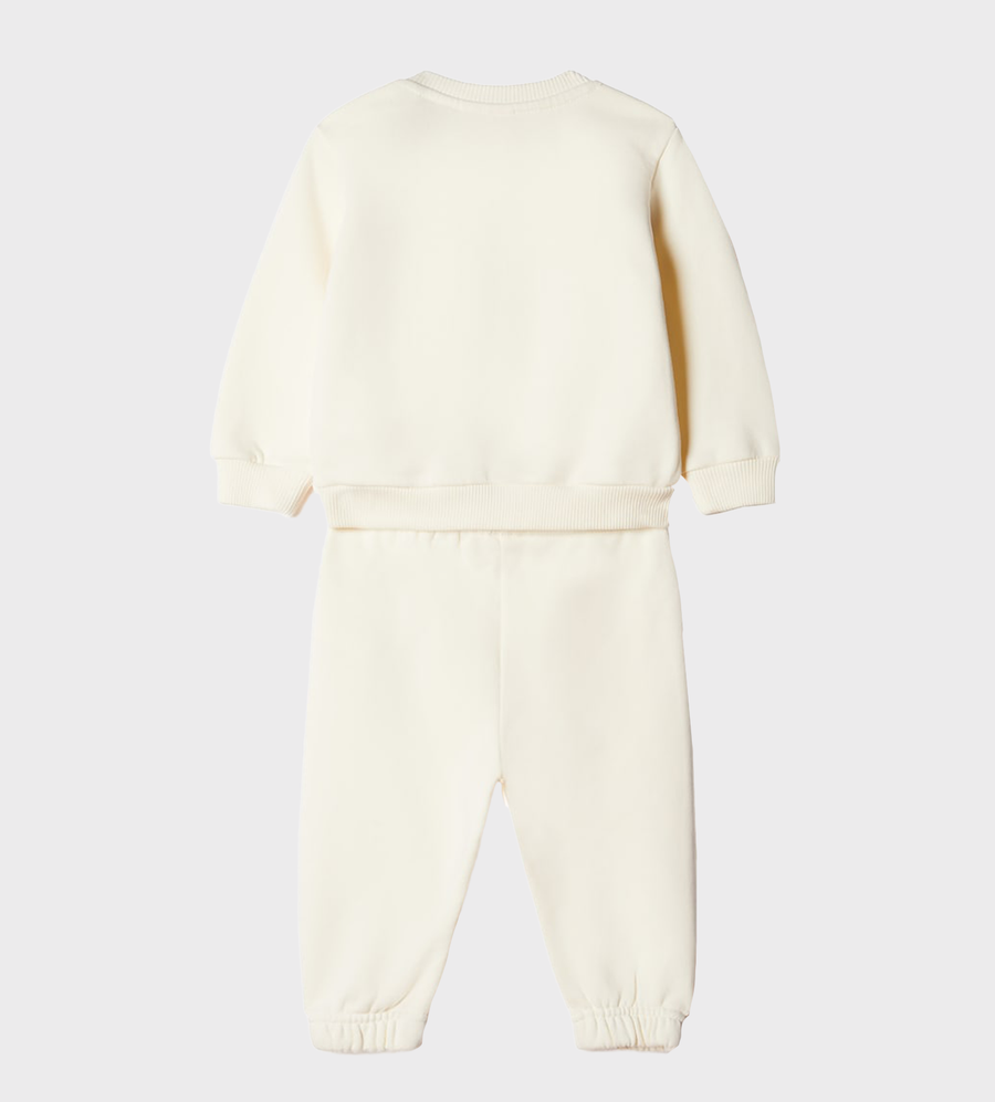Baby Logo-Print Tracksuit Set Ivory