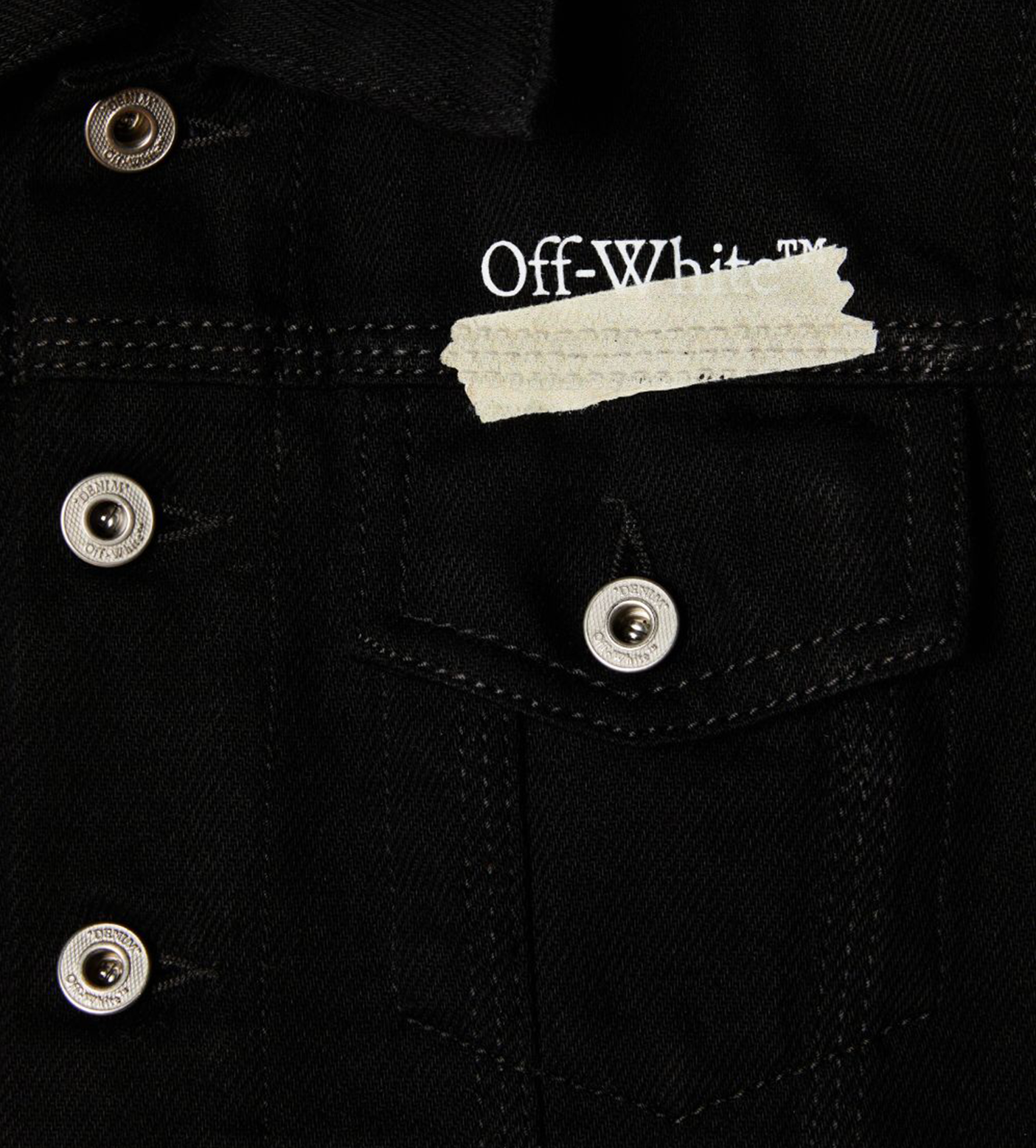 Taped Arrow Denim Jacket Dark Grey