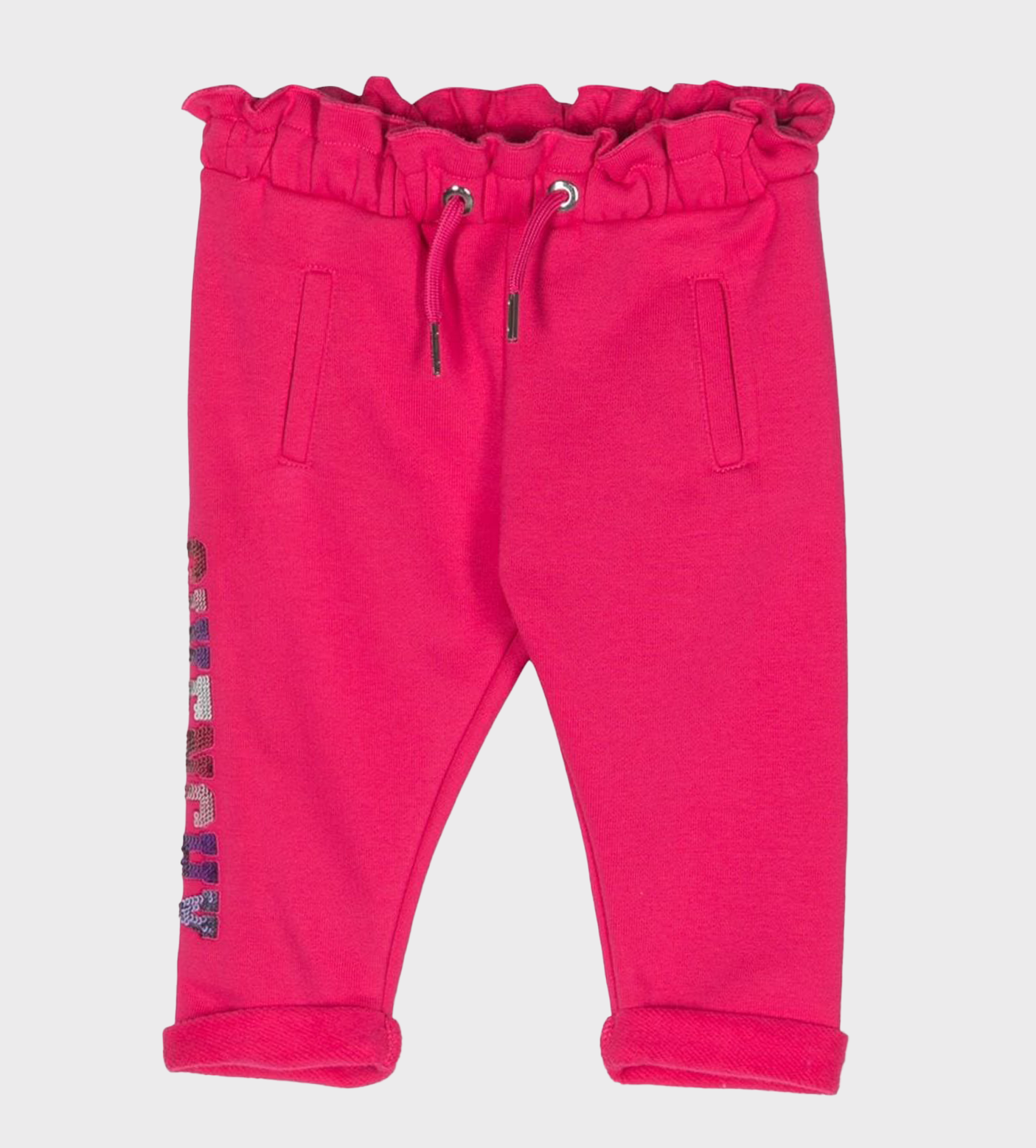 Sequin-Embellished Logo Track Pants Rose