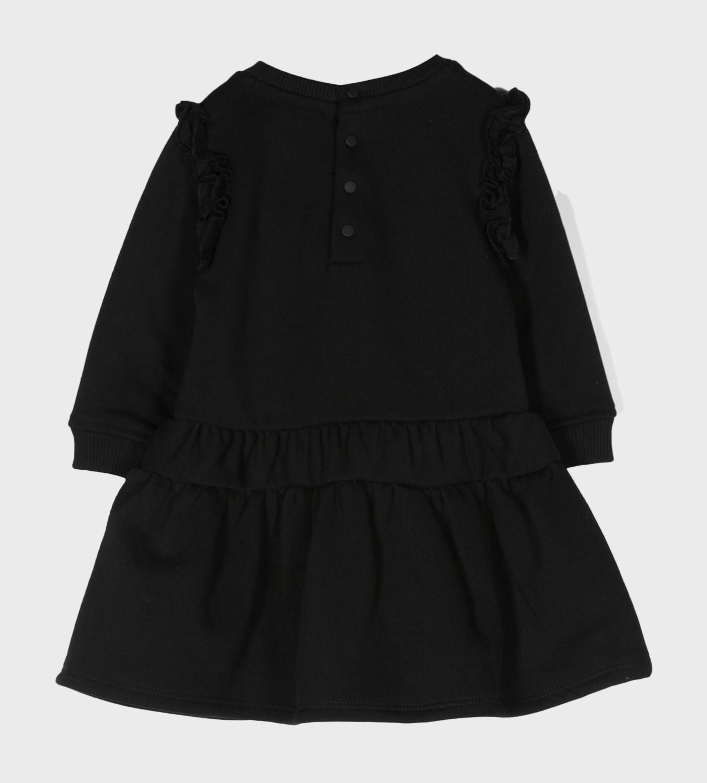 Baby Logo-Print Long-Sleeved Dress Black