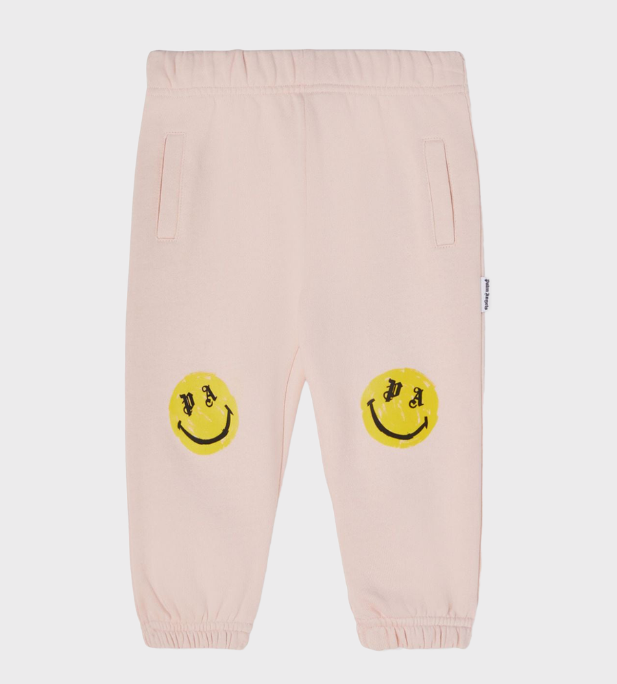 Baby Smiley Sweat Pants Pink