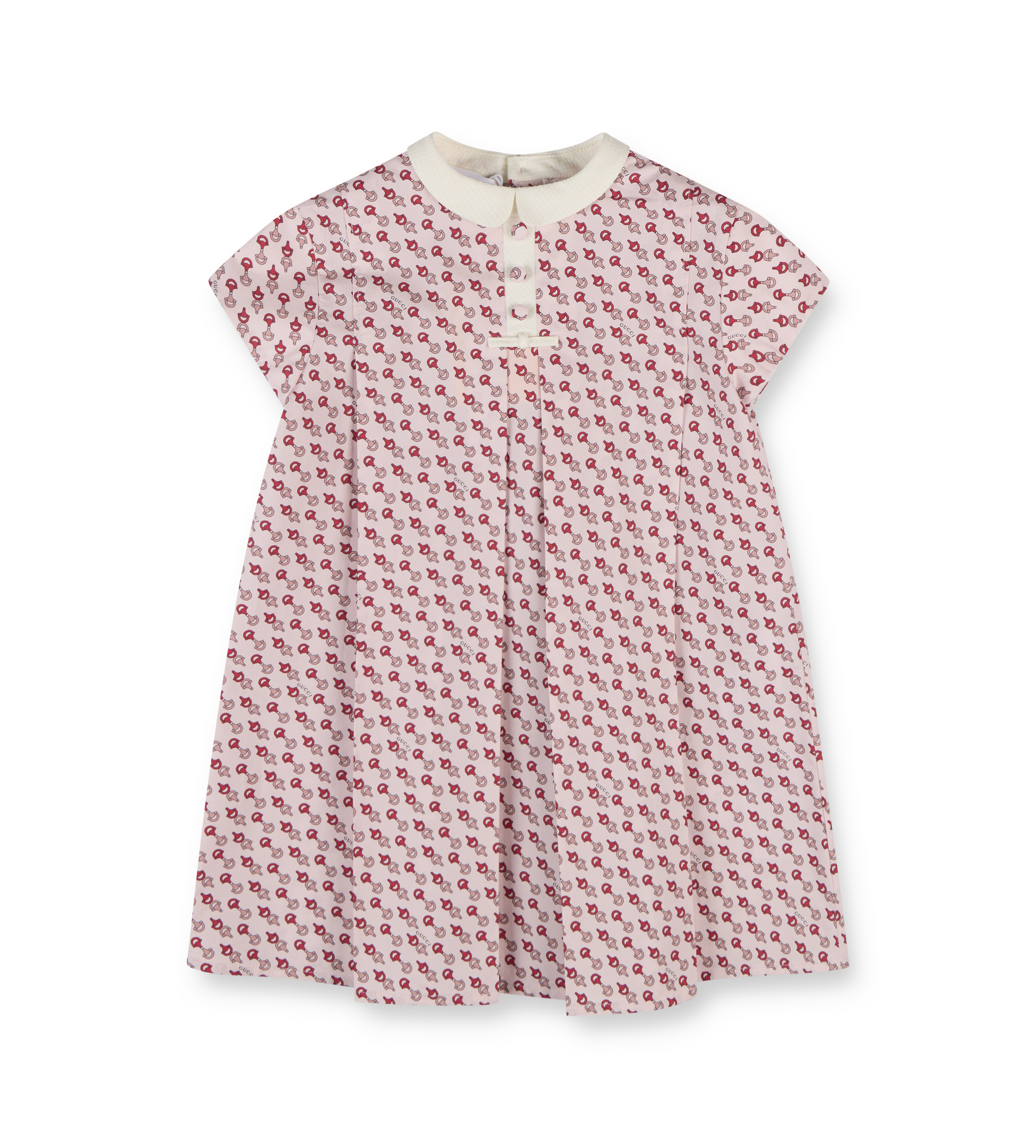 Mini Dress with Horsebit in Pink/Beige