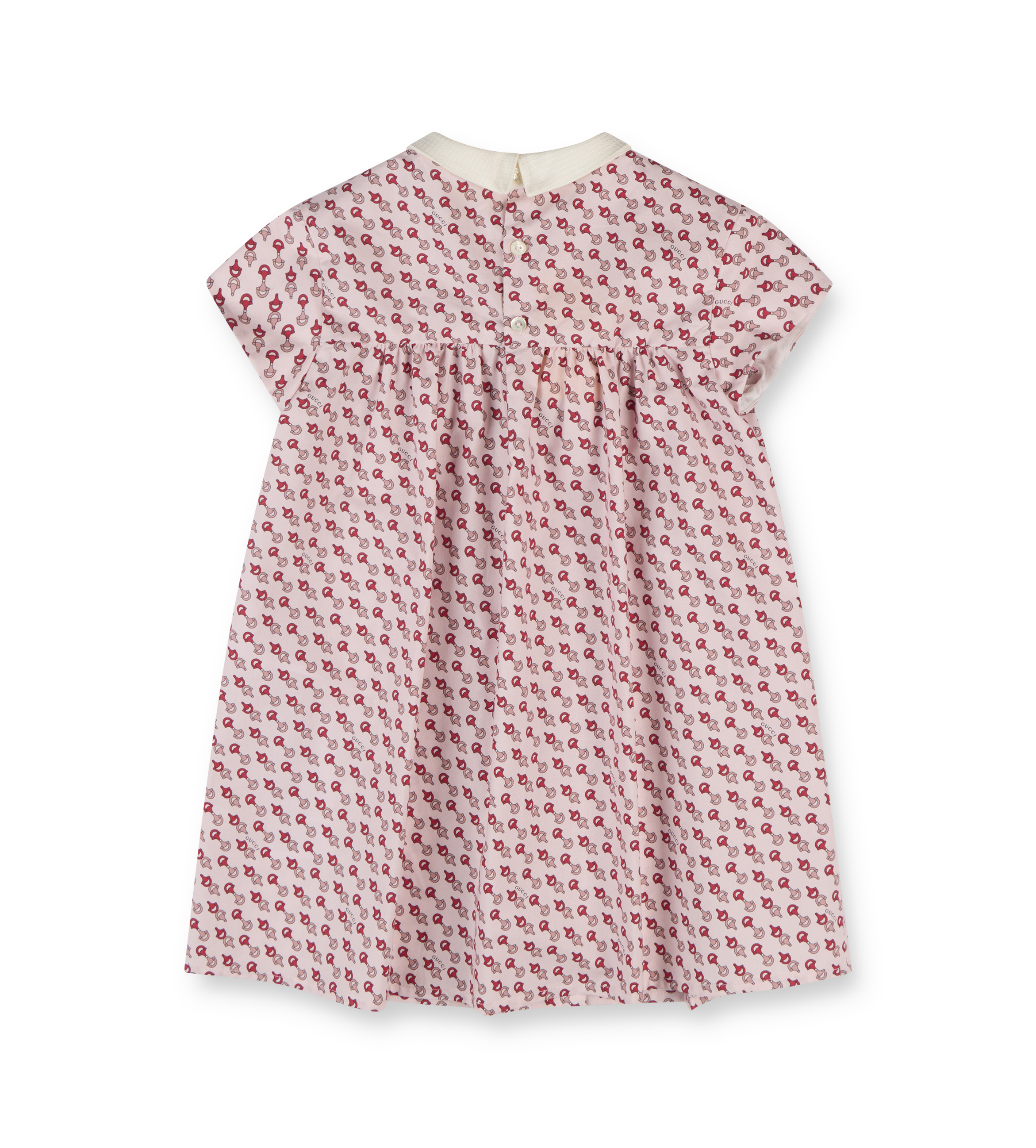 Mini Dress with Horsebit in Pink/Beige