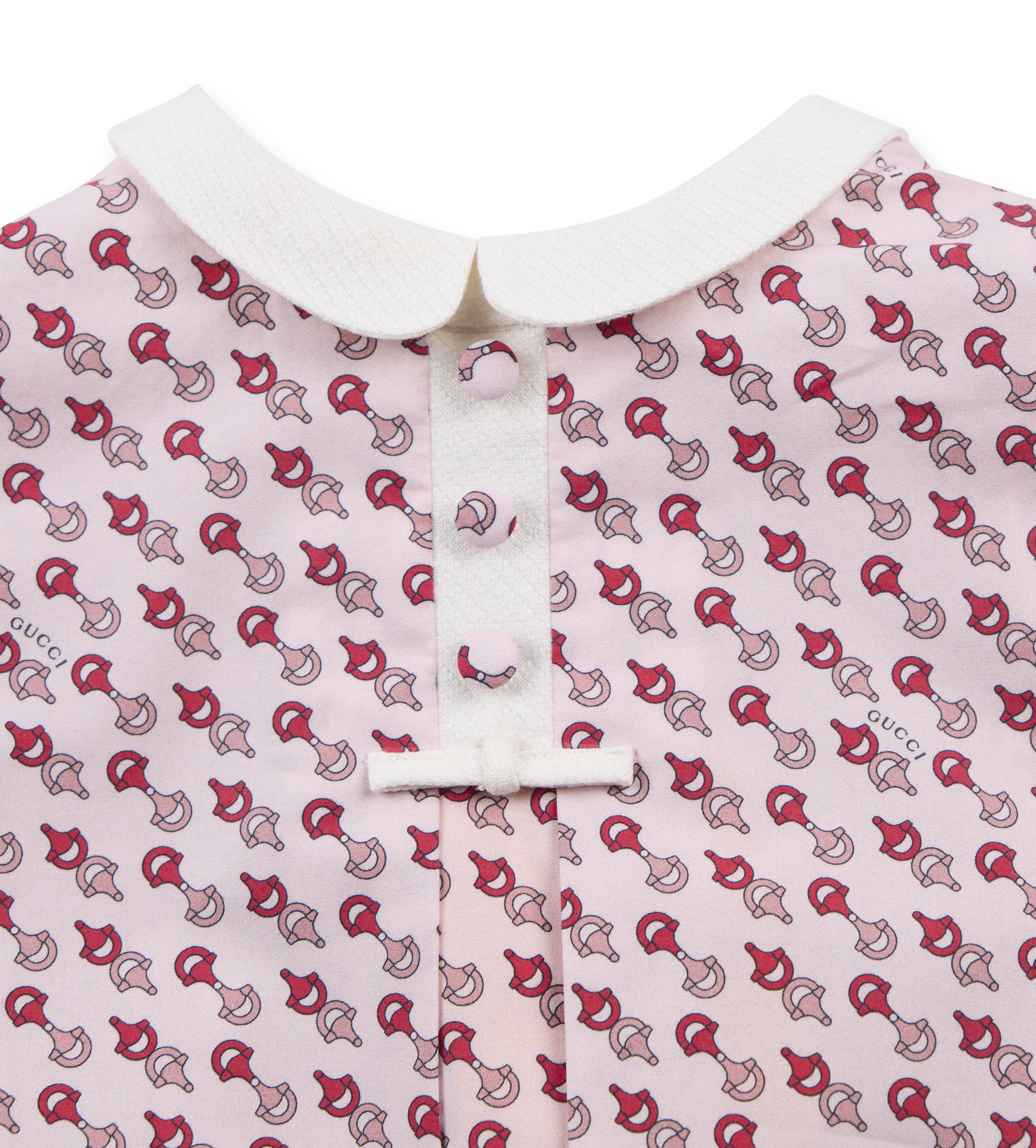 Mini Dress with Horsebit in Pink/Beige