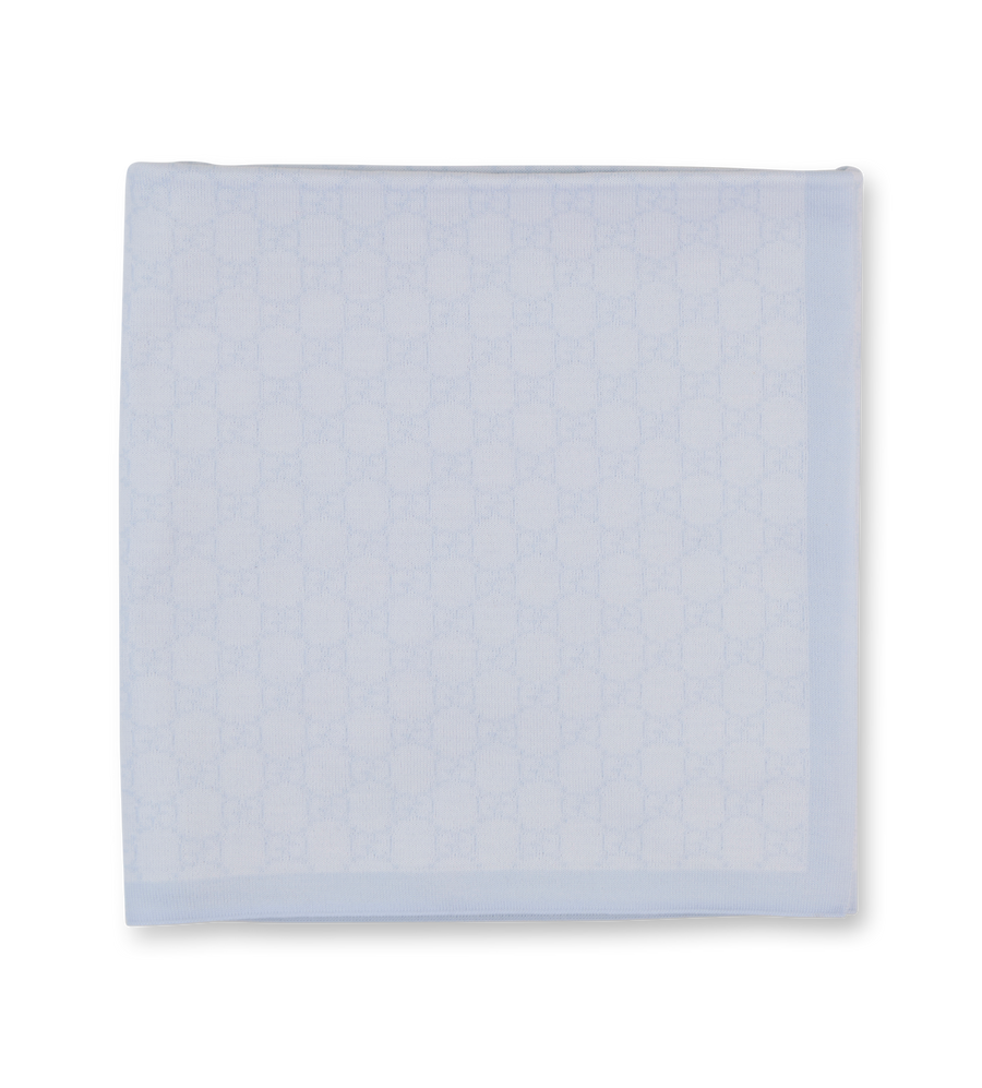 Gucci KSS25 New Tantalo Scarf - Ivory/Sky Blue