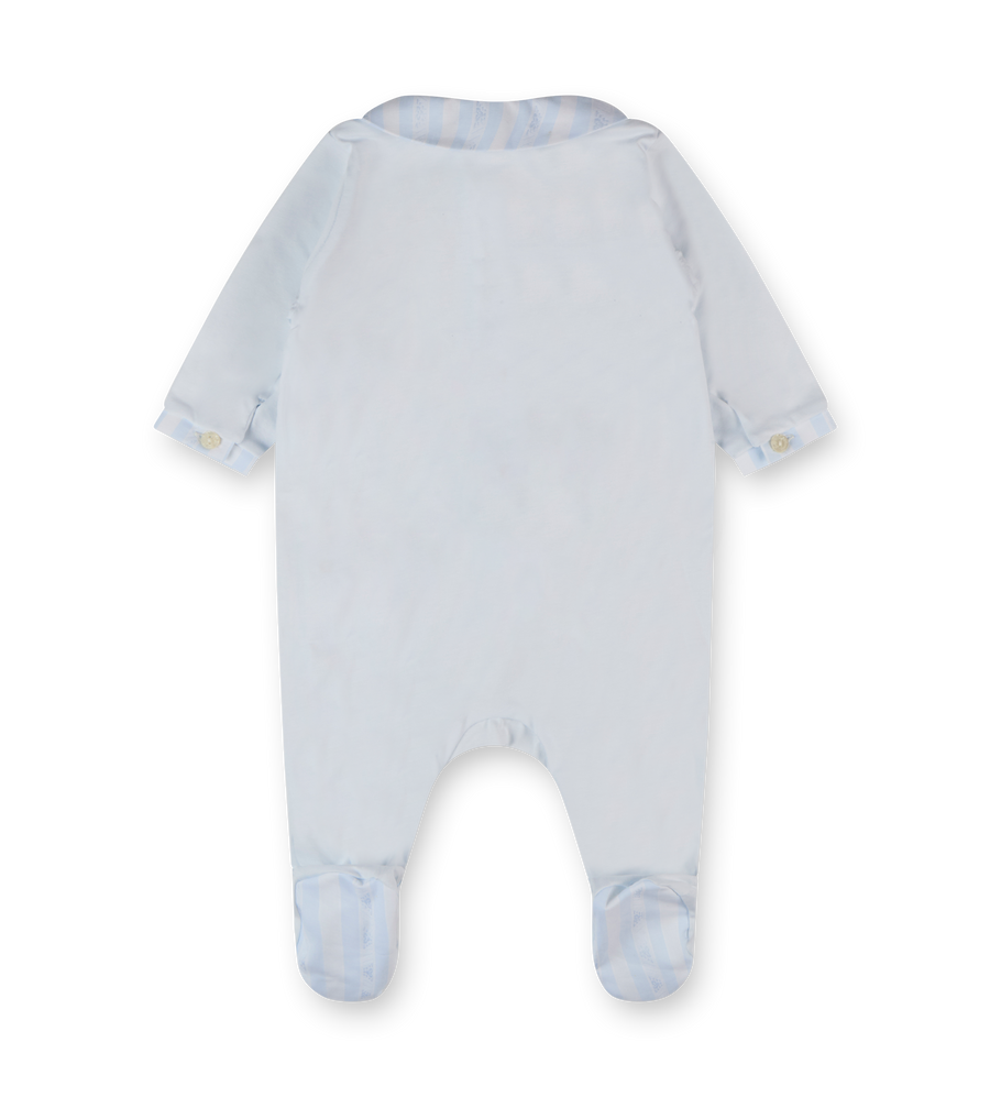 Tartine et Chocolat Bunny Babygrow Pyjama in Ciel Blue