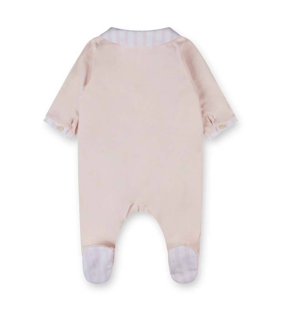 Tartine et Chocolat Bunny Babygrow Pyjama in Rose Pale