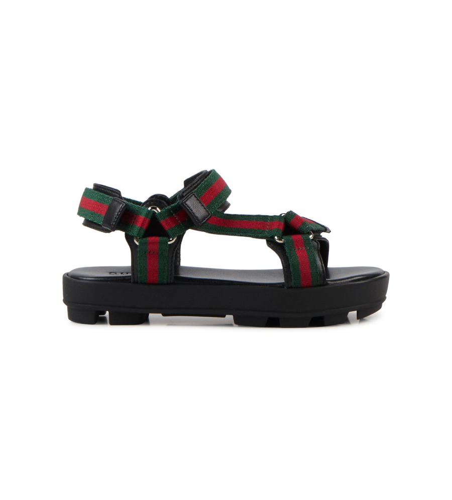 Gucci KSS25 Sandal Fabric Nylon - GRG/Black