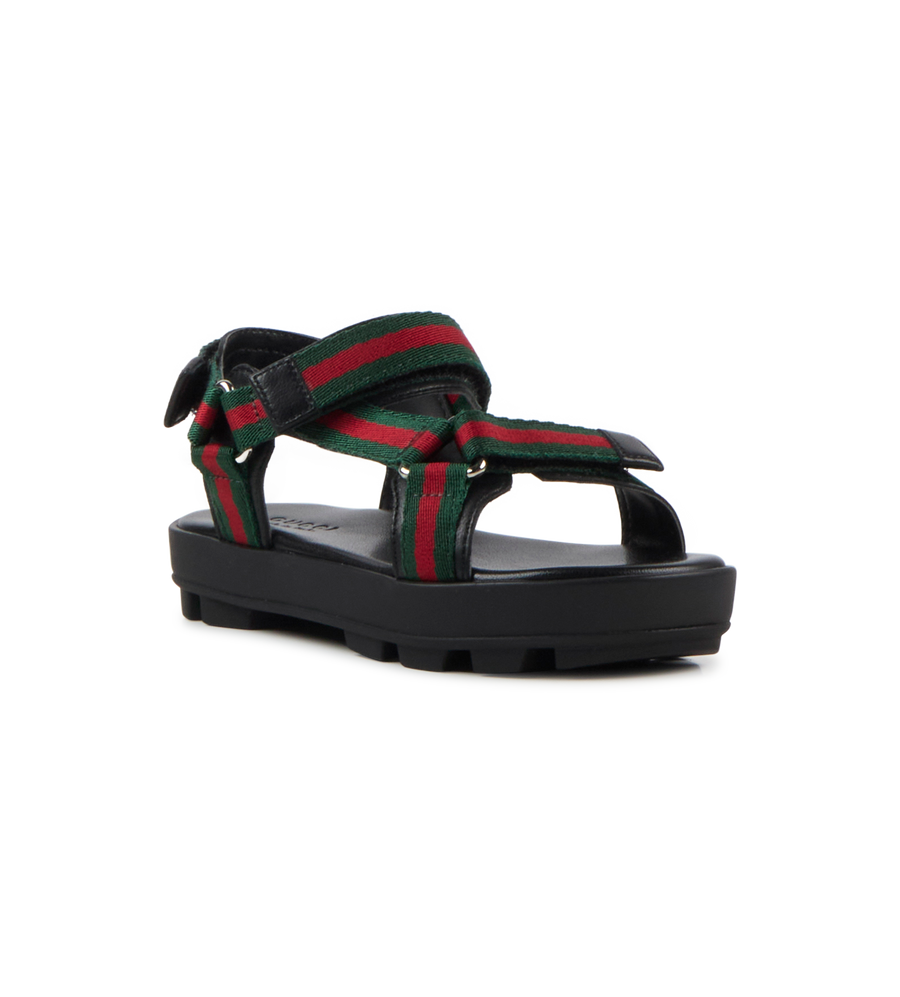 Gucci KSS25 Sandal Fabric Nylon - GRG/Black