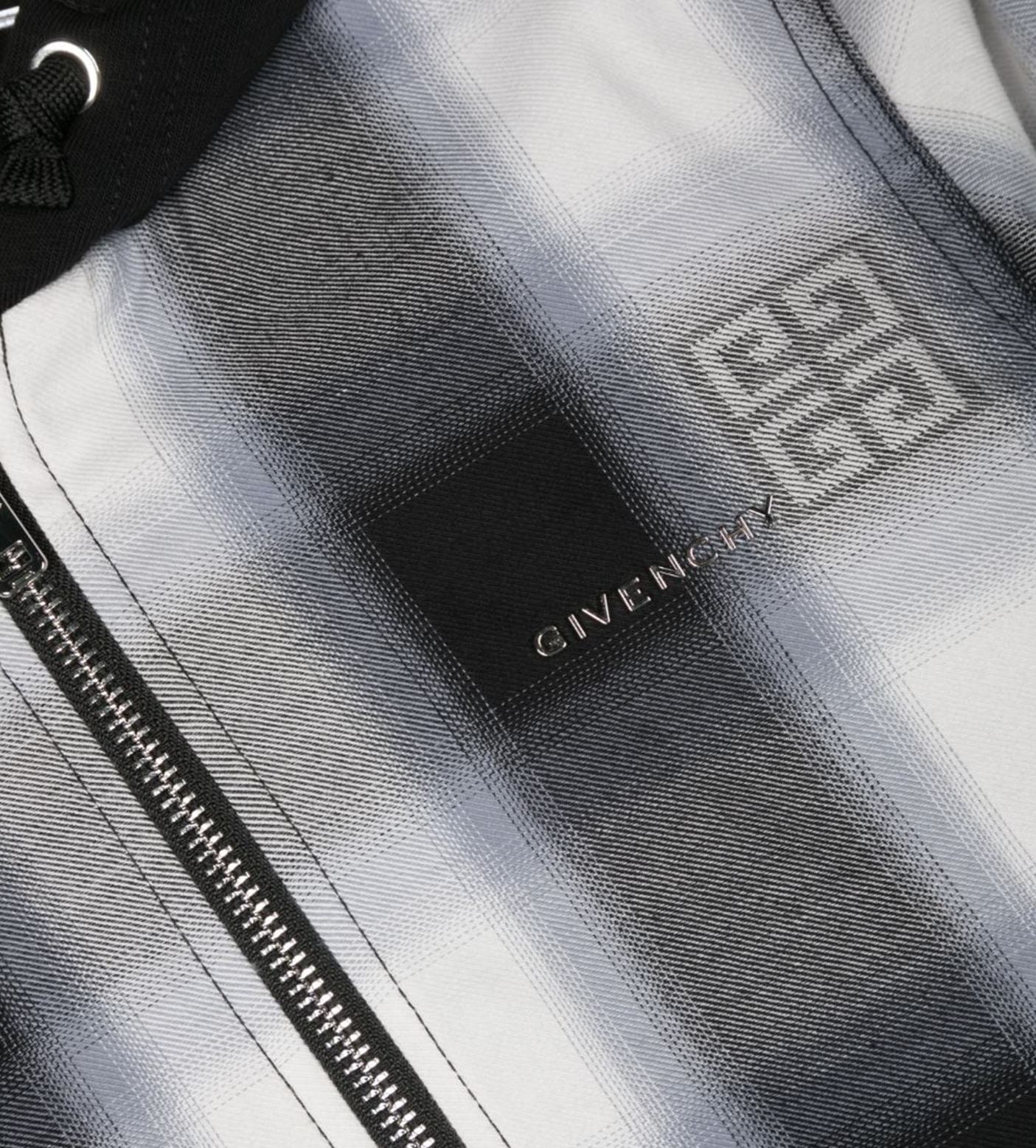 4G-Motif Checked Shirt Jacket Black