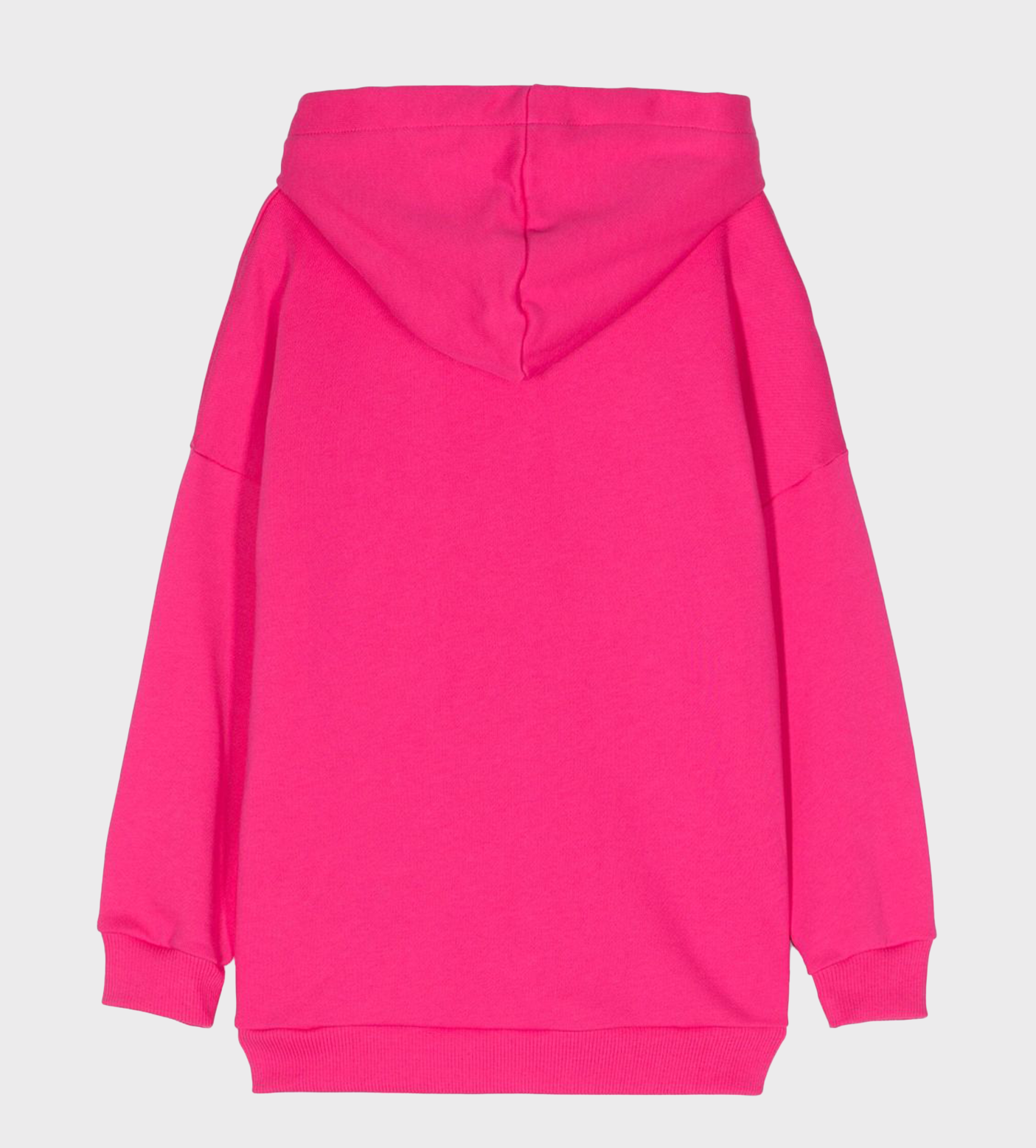 Logo-Print Cotton Hoodie Fuchsia