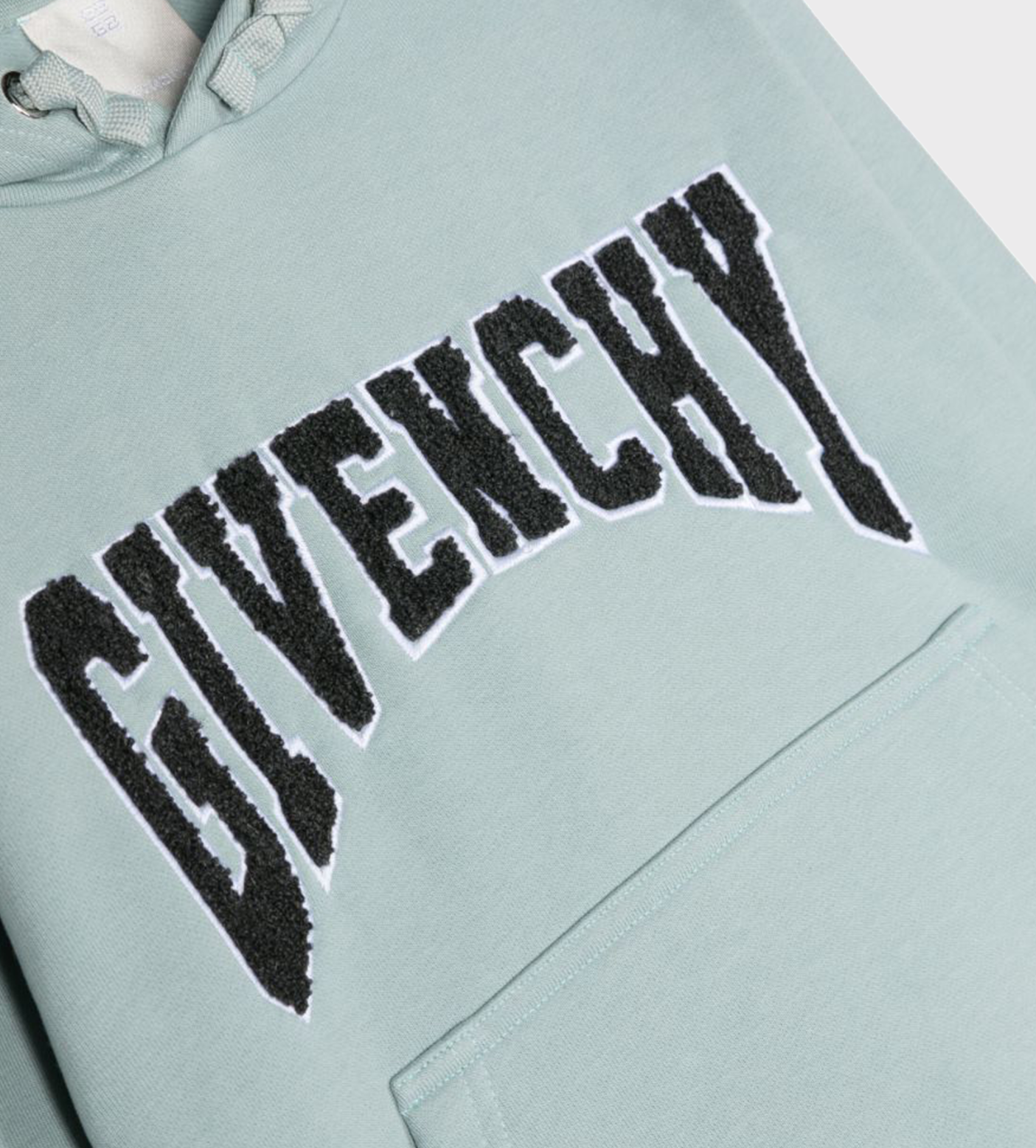 Chenille Logo-Patch Hoodie Blue