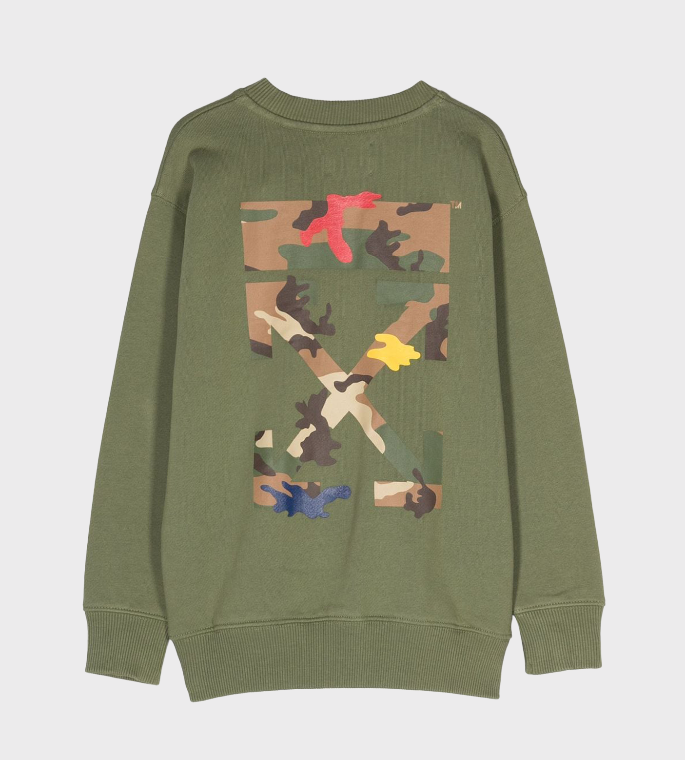 Camouflage-Print Arrow Sweatshirt Military Green