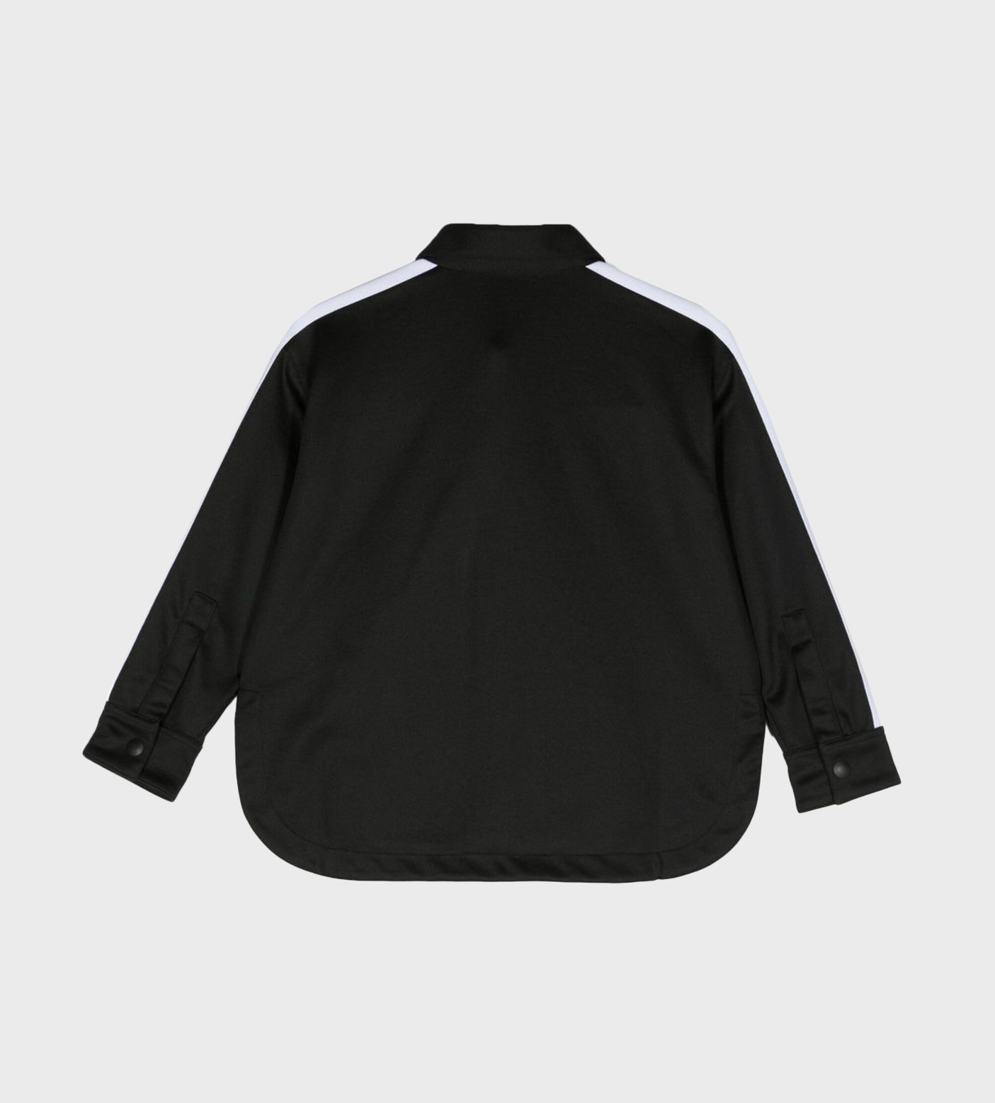 Logo-Embroidered Shirt Jacket Black