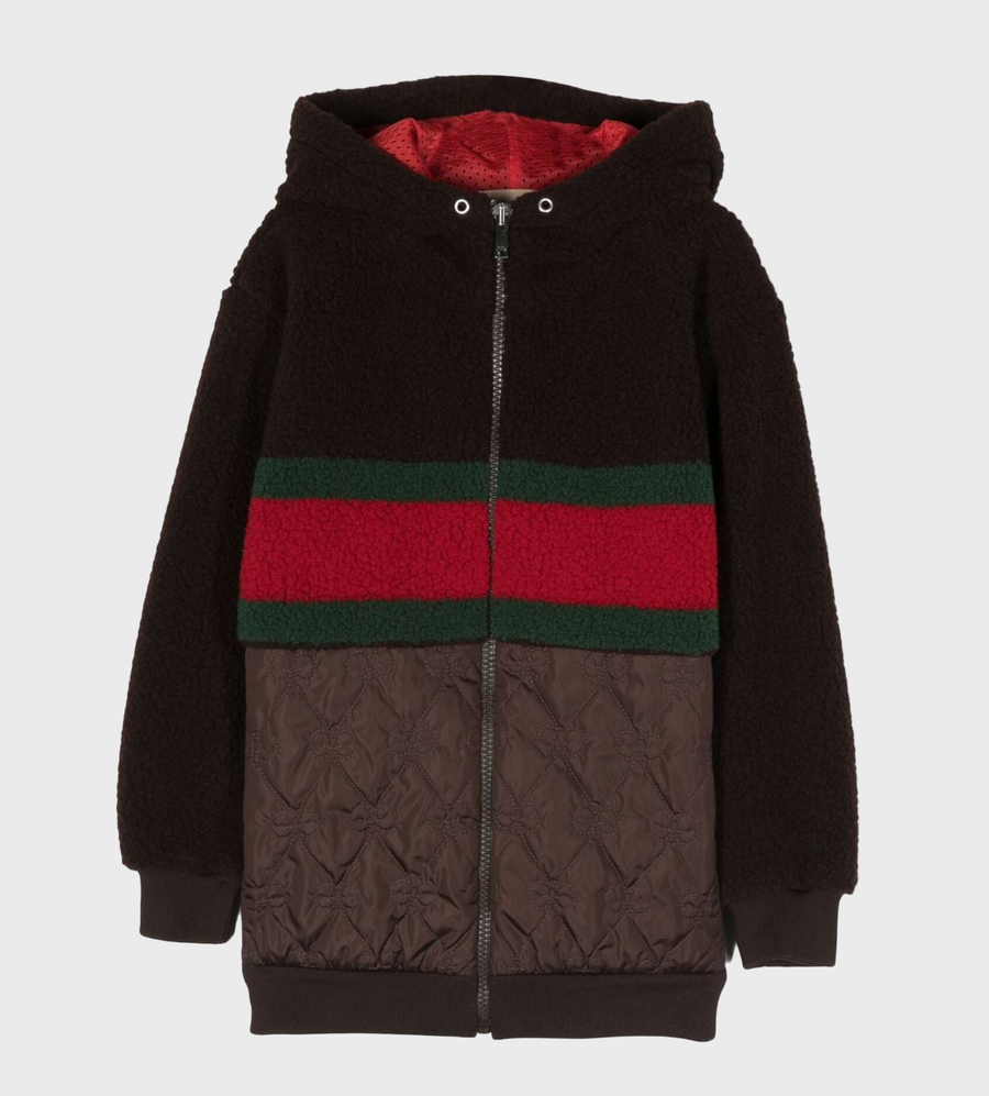 Fuzzy Fabric Jacket Brown