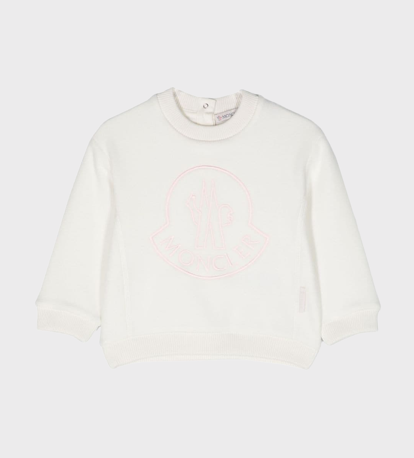 Baby Logo-Embroidered Fleece Sweatshirt White