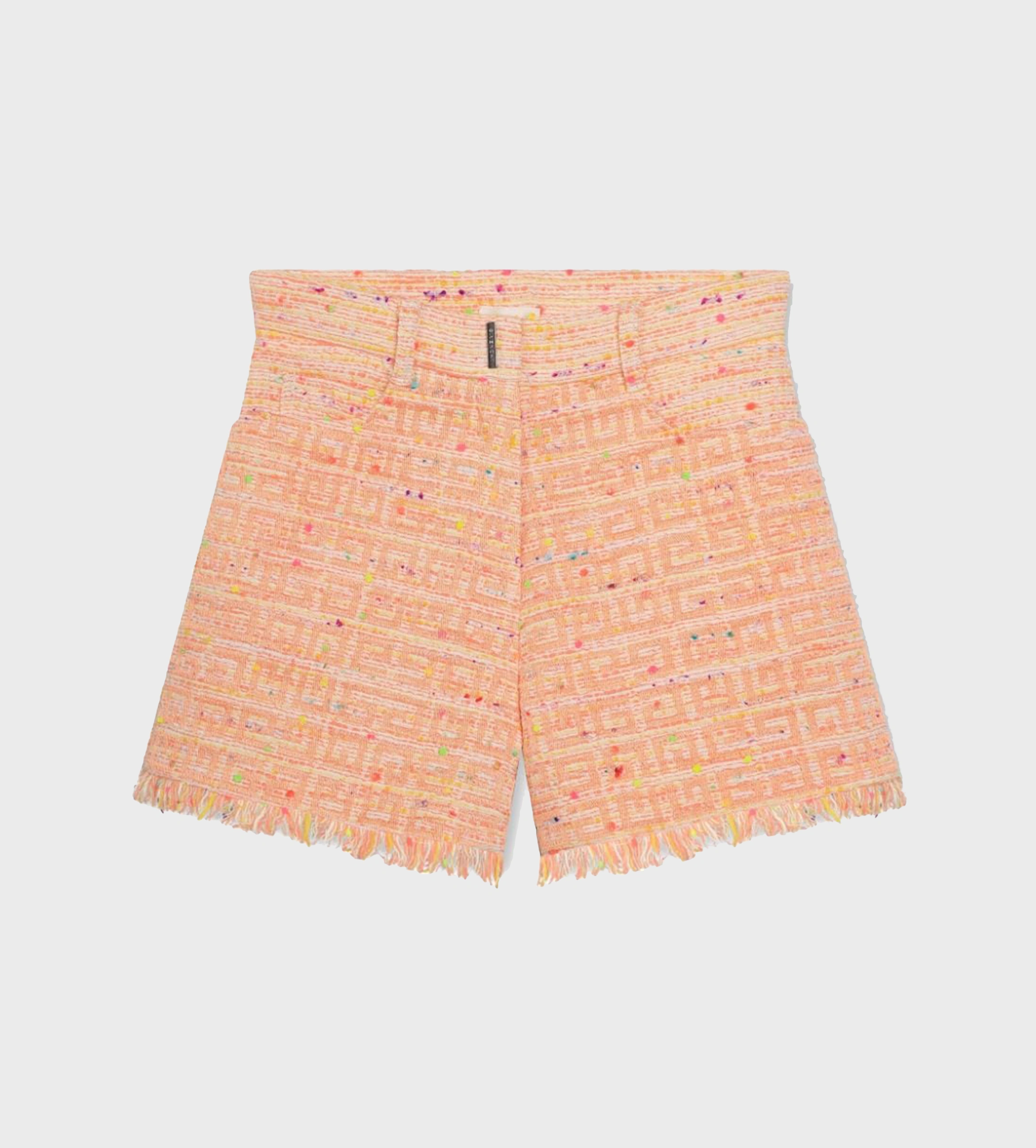 4G Monogram Tweed Shorts Peach