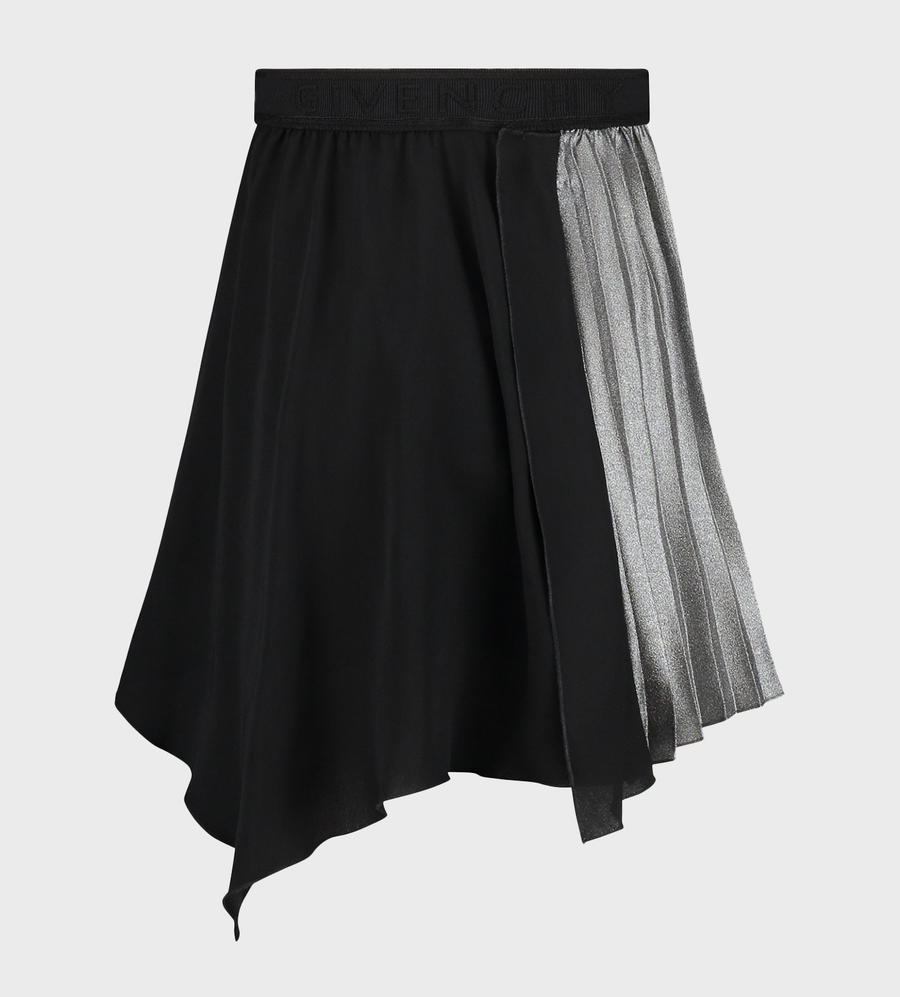 Asymmetric Pleated Skirt Grey