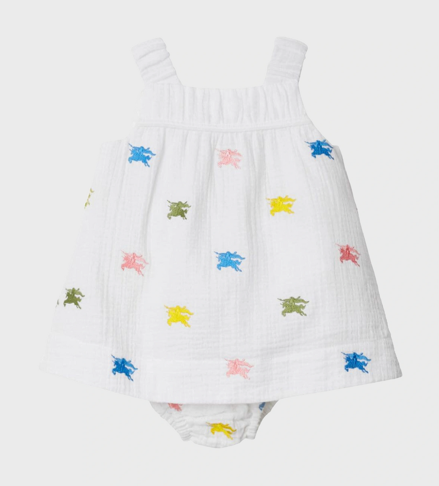 EKD Cotton Dress With Bloomers White