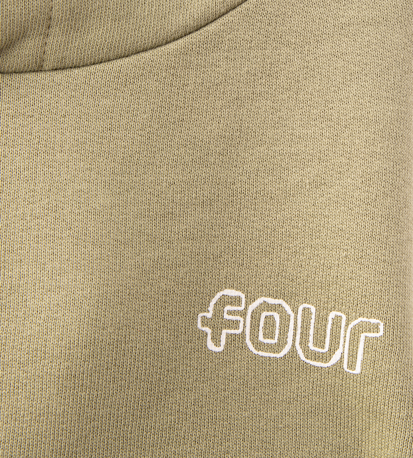 Outline Logo Hoodie Oil Green