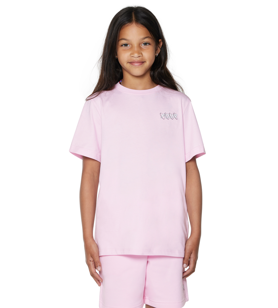 Circles T-shirt Soft Pink/ White