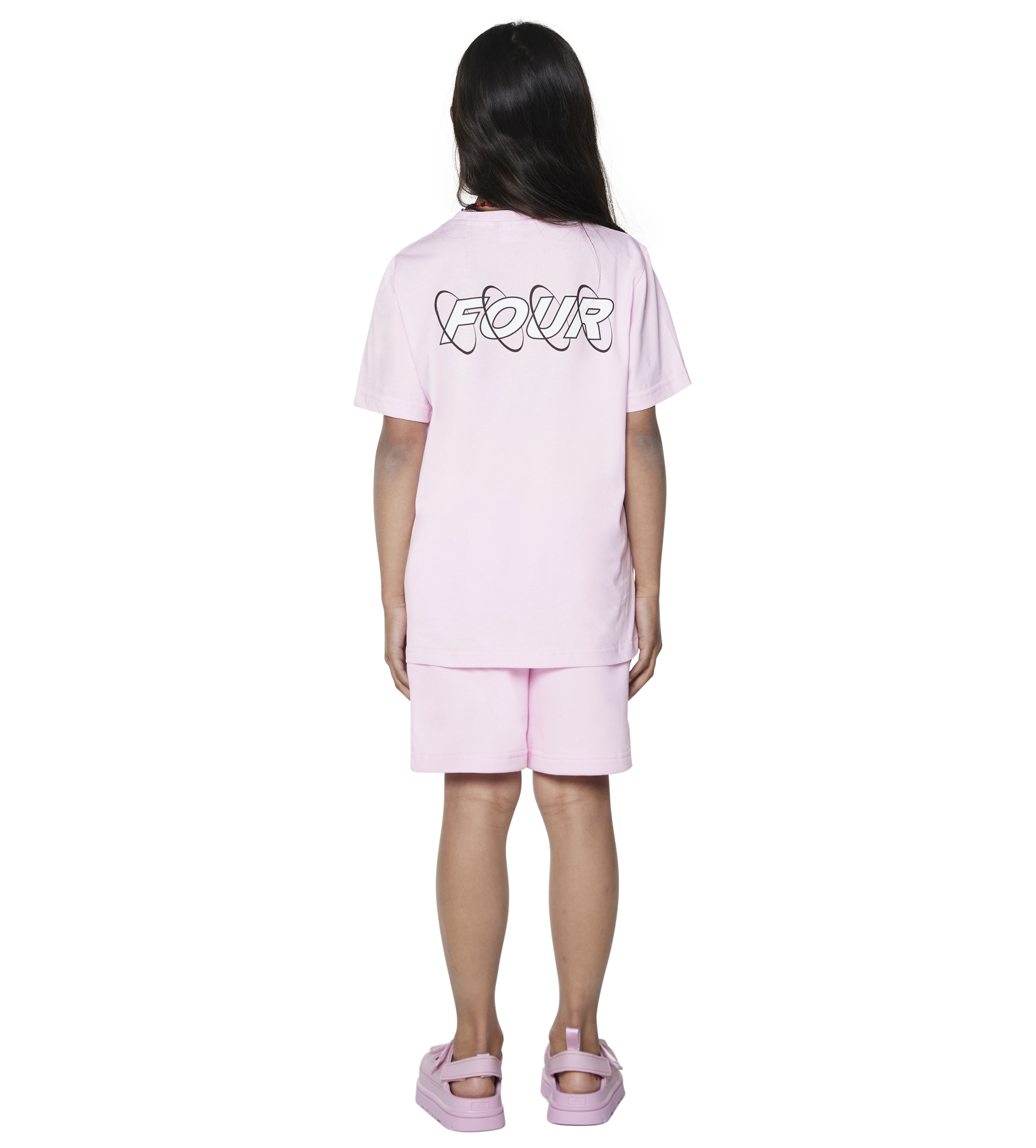 Circles T-shirt Soft Pink/ White