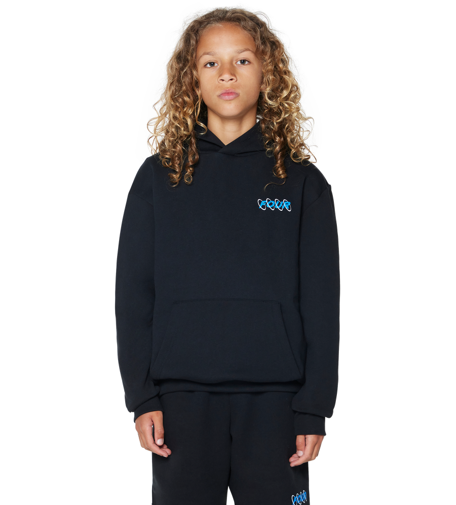 Circles Hoodie Black/ Princess Blue