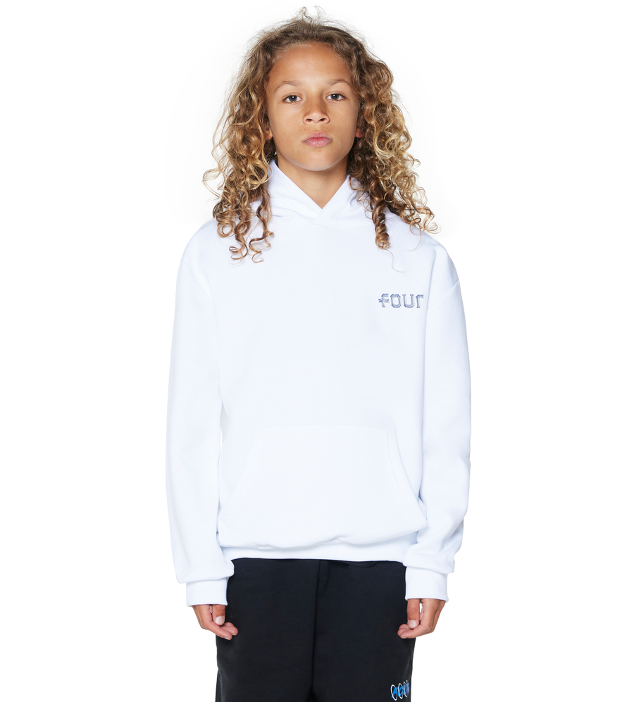 Chrome Logo Hoodie White