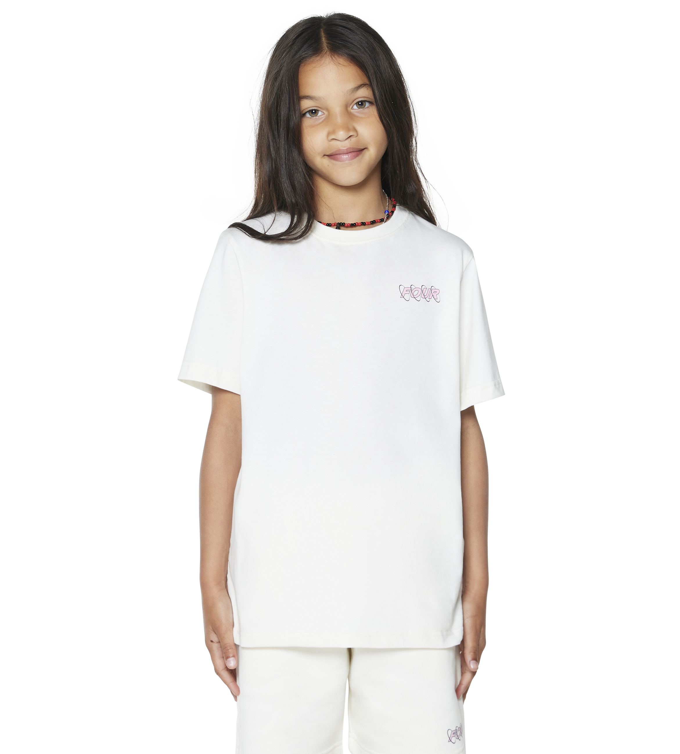 Circles T-shirt Cannoli Cream/ Soft Pink