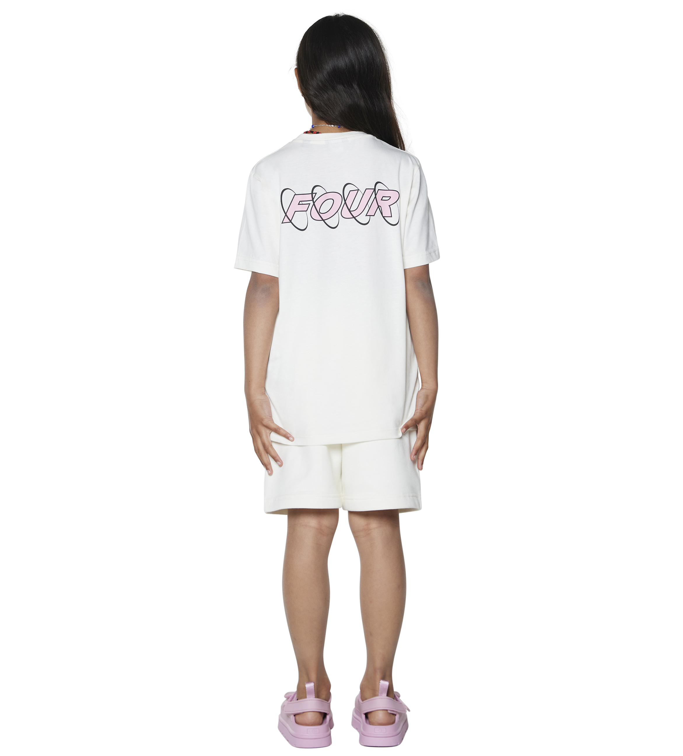 Circles T-shirt Cannoli Cream/ Soft Pink