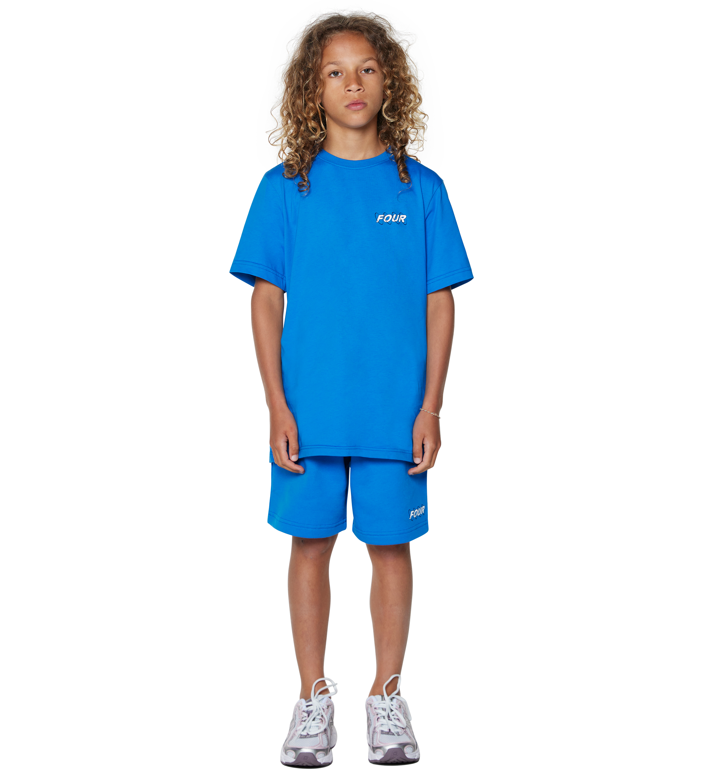 Circles T-shirt Princess Blue/ White