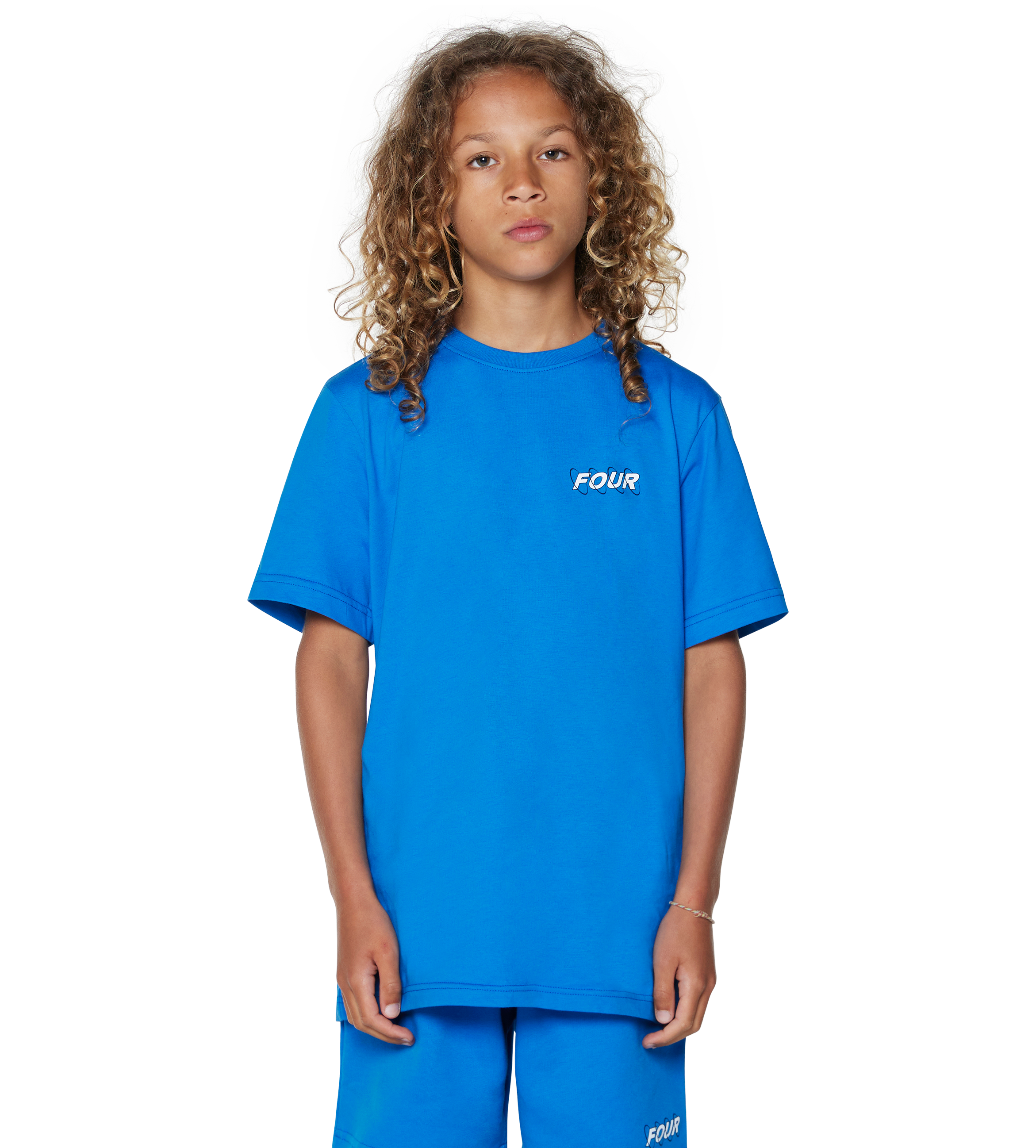 Circles T-shirt Princess Blue/ White