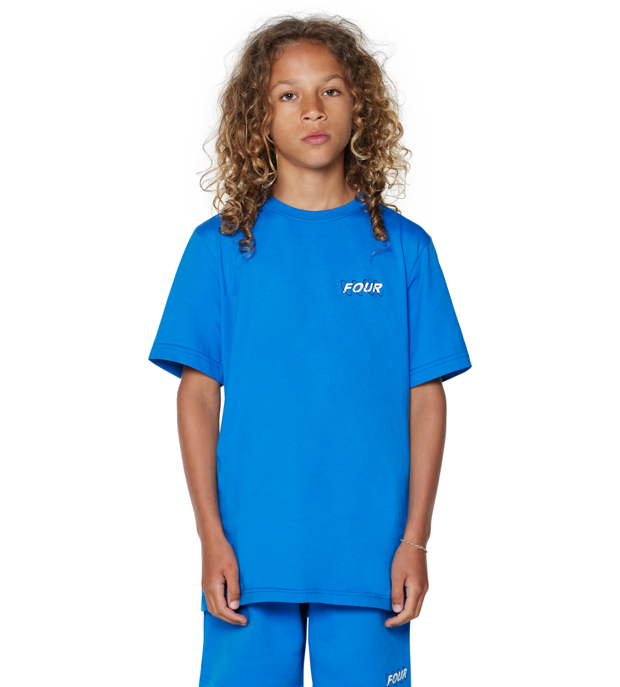 Circles T-shirt Princess Blue/ White