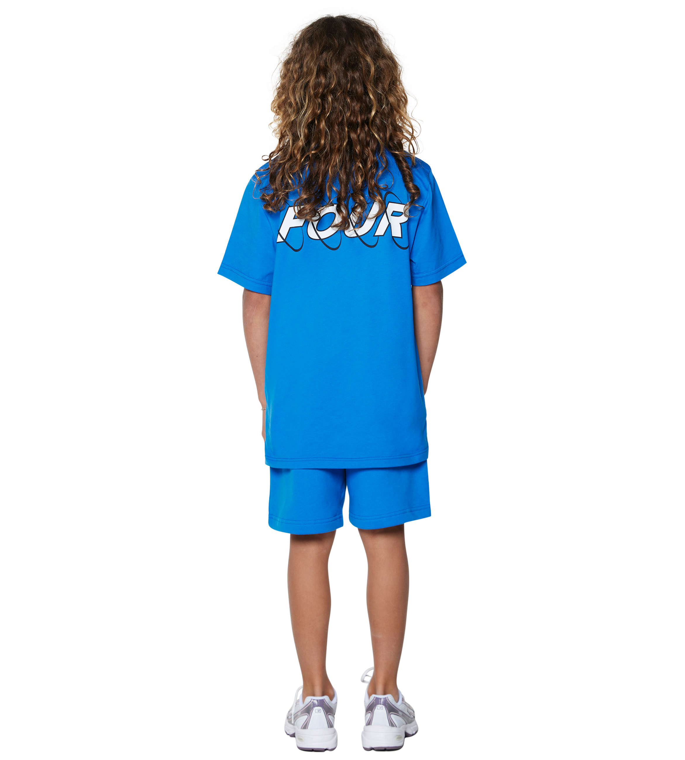 Circles T-shirt Princess Blue/ White