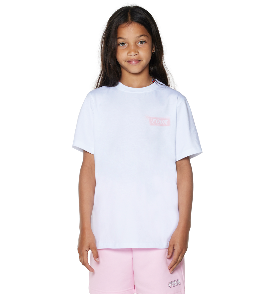 Splatter Circles T-shirt White/ Soft Pink
