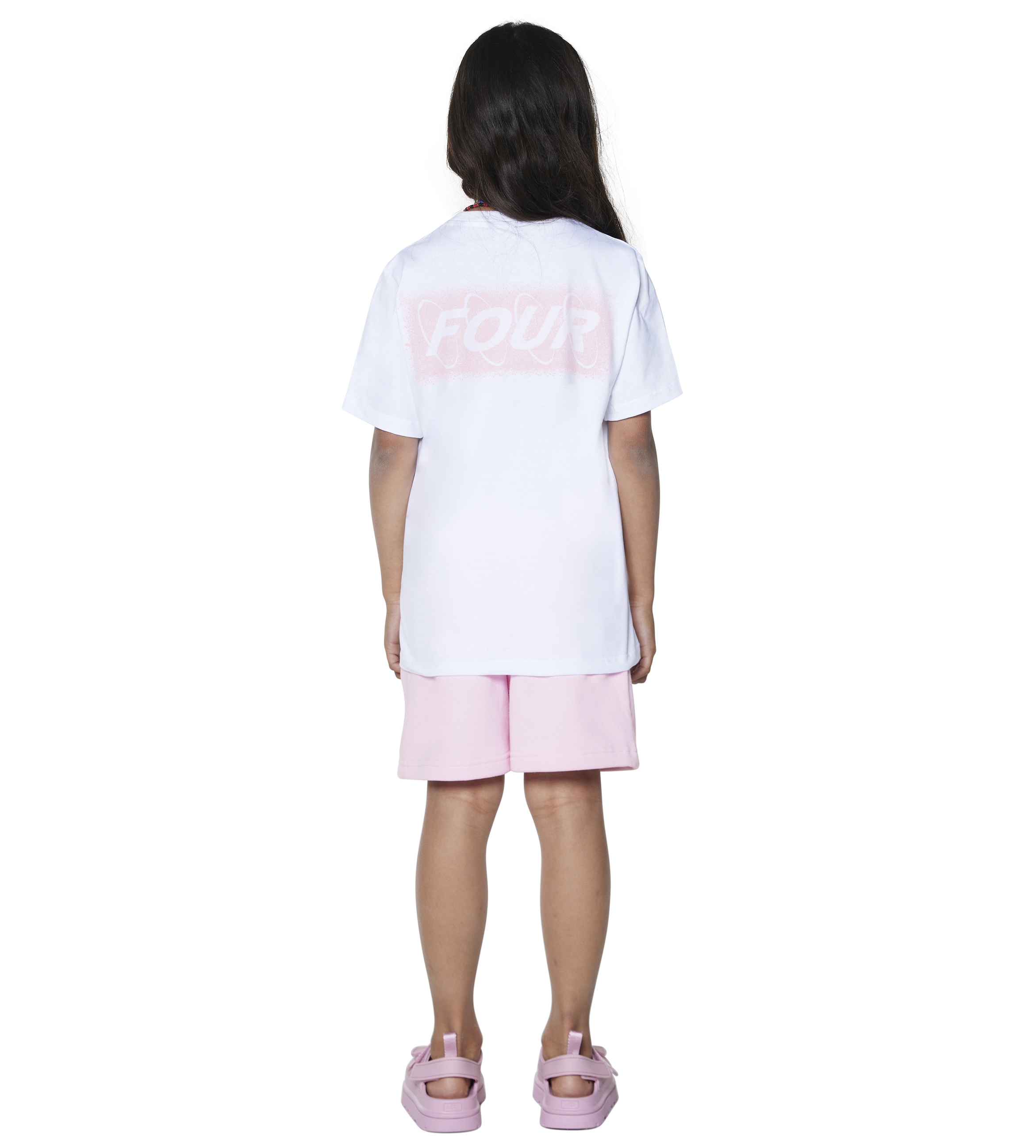 Splatter Circles T-shirt White/ Soft Pink