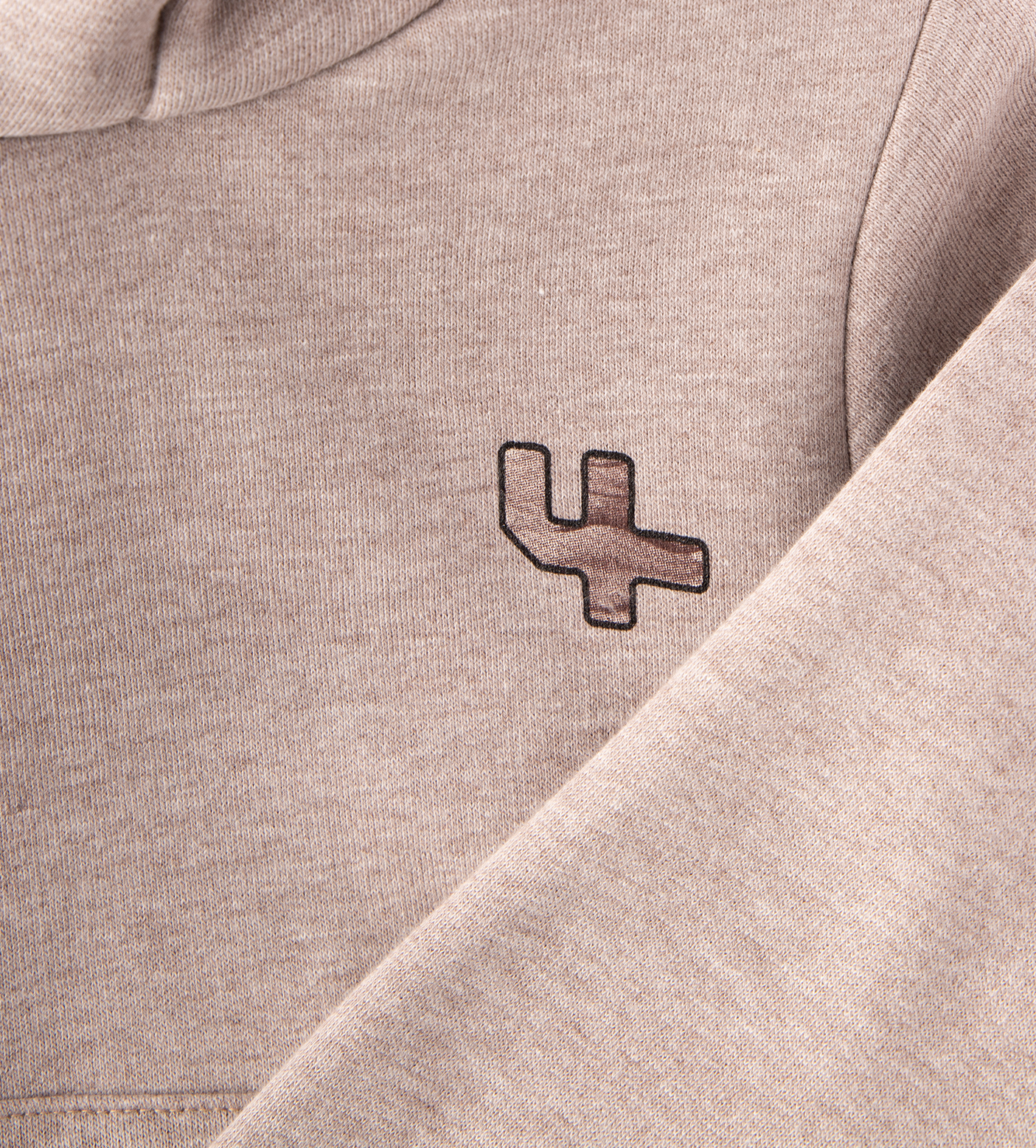 Outline Logo Hoodie Sand Melange