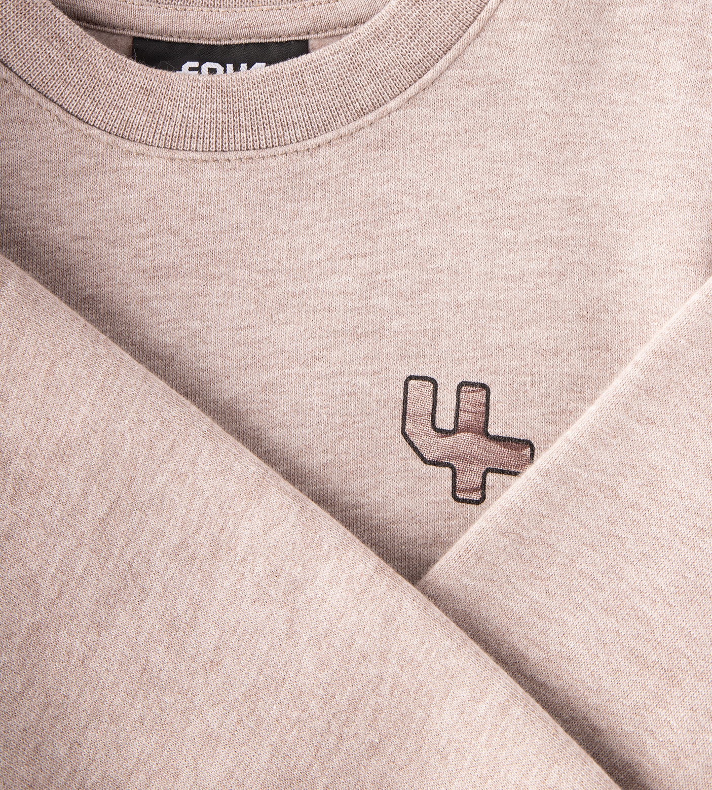 Outline Logo Crewneck Sand Melange