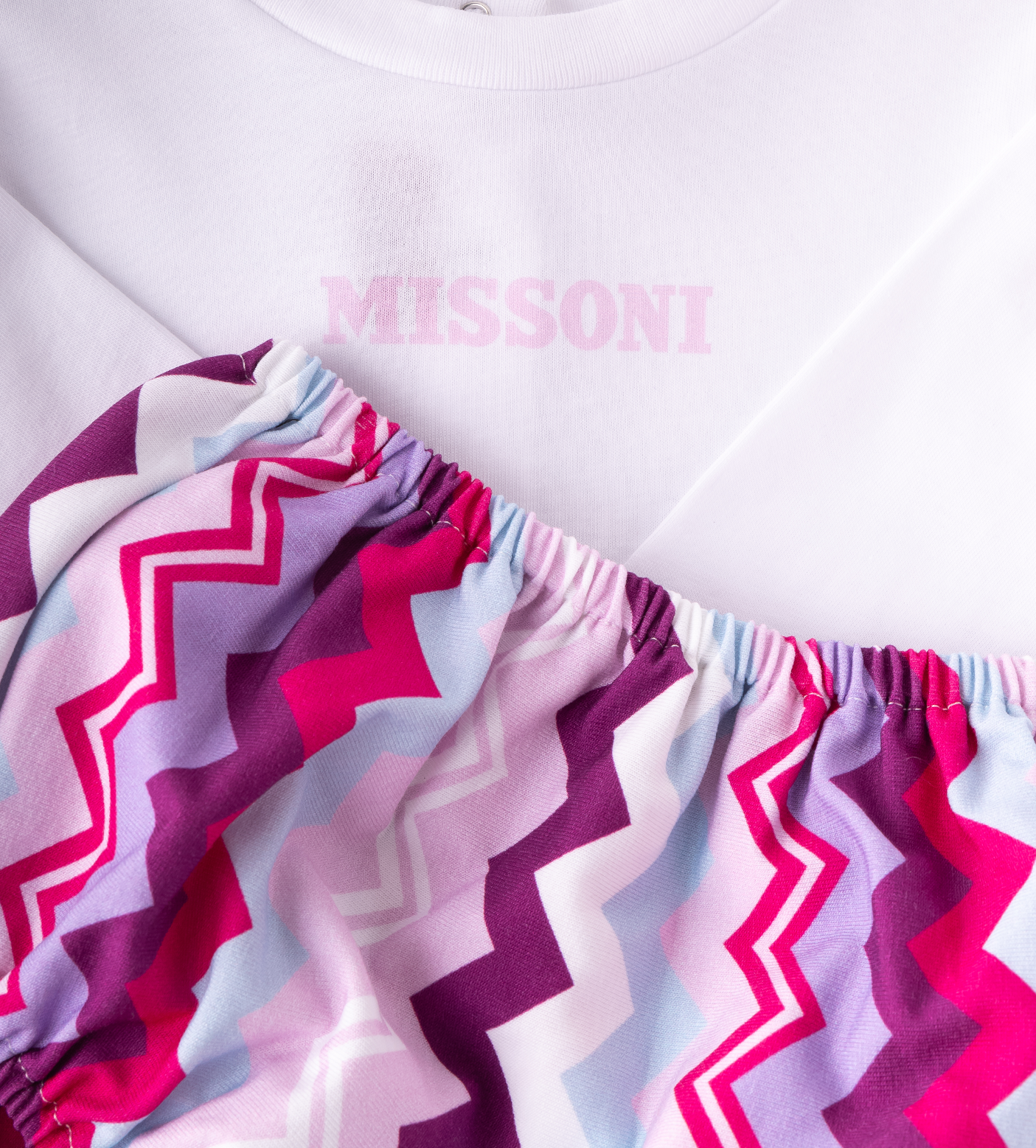 Chevron-print Branded Dress Multi