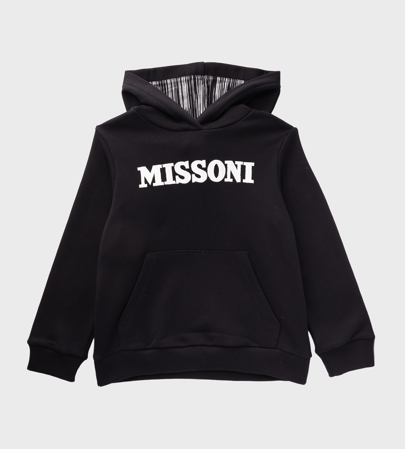 Logo-Print Cotton Hoodie Black