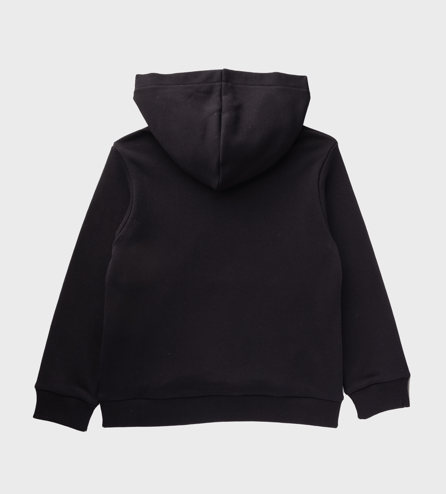 Logo-Print Cotton Hoodie Black